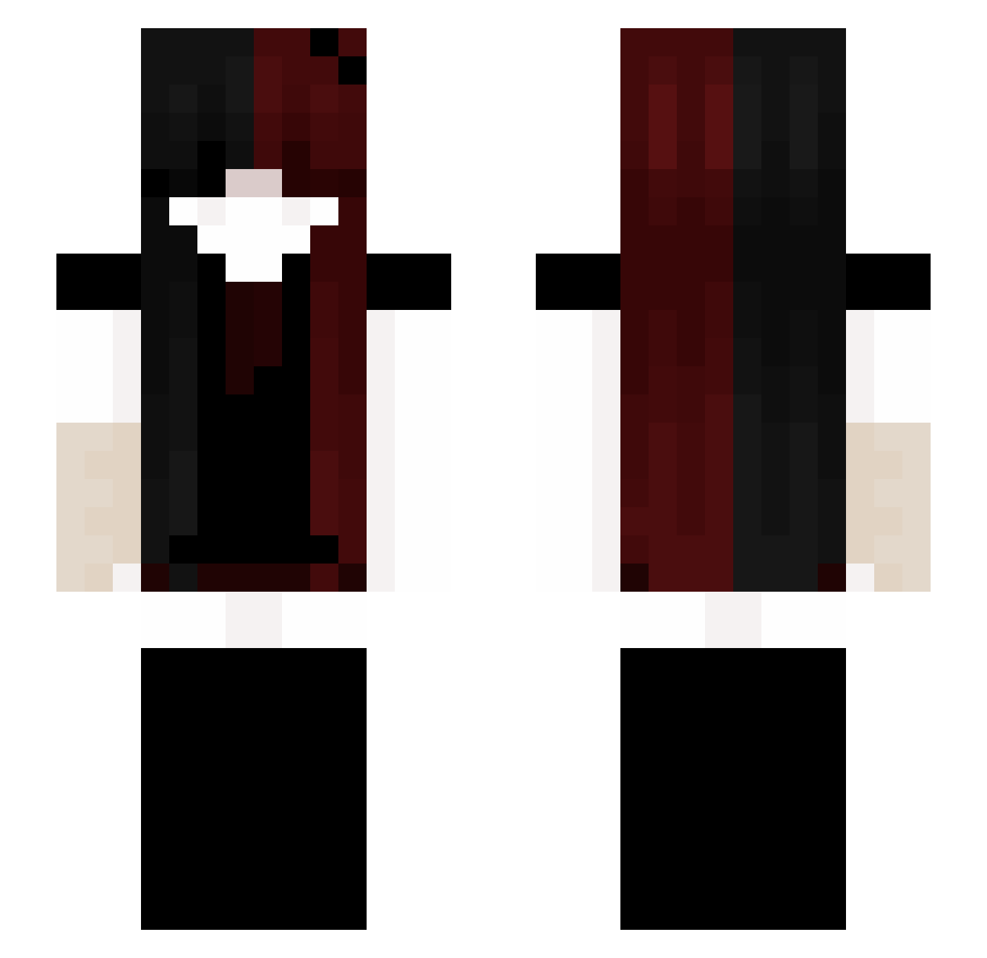 WaterBearAlien Minecraft skin, front and back view