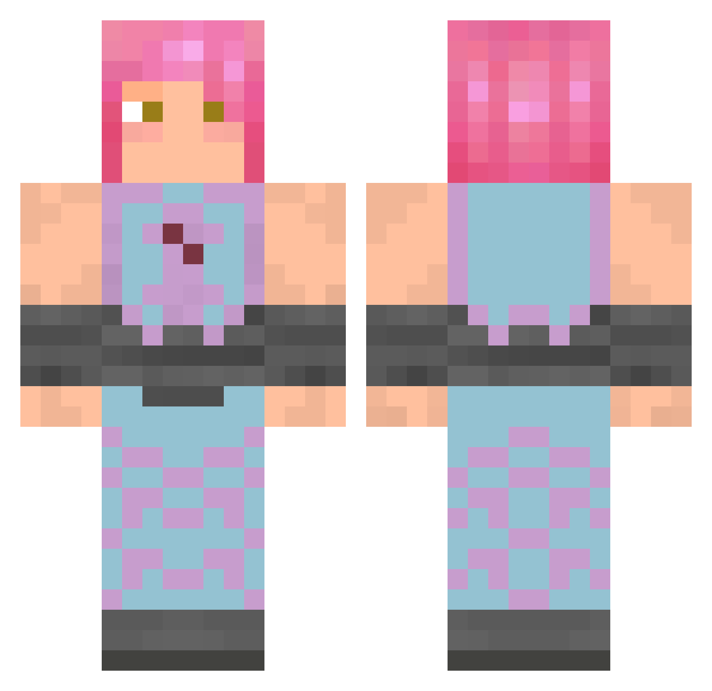ratwithwings Minecraft skin, front and back view
