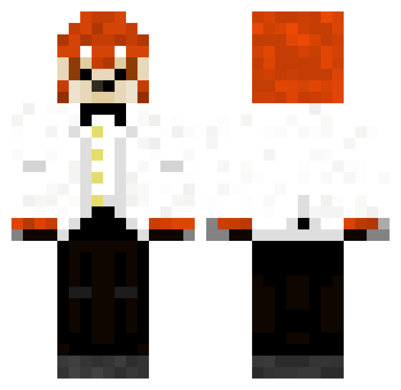 ImAsukIi Minecraft skin, front and back view