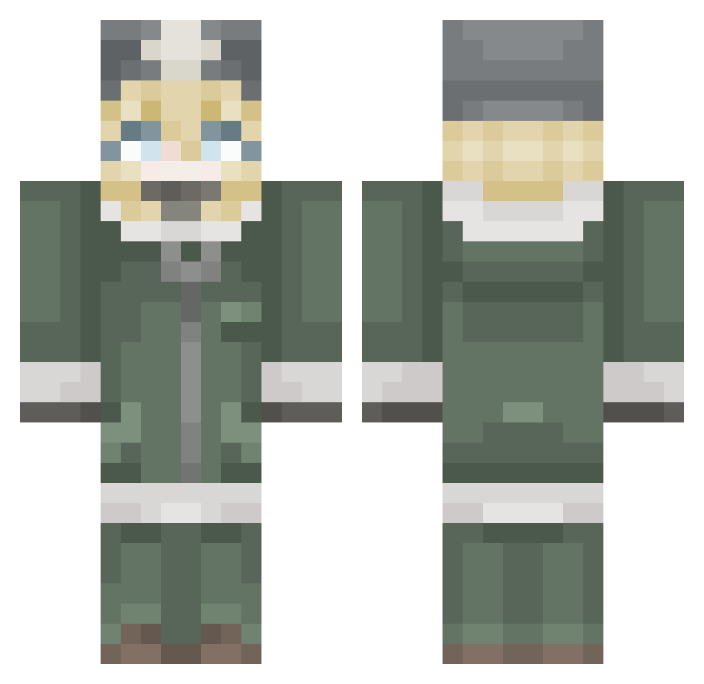 MEmpire125 Minecraft skin, front and back view