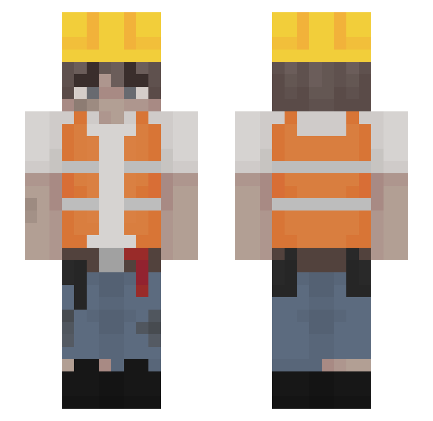 TheJTProdigy Minecraft skin, front and back view