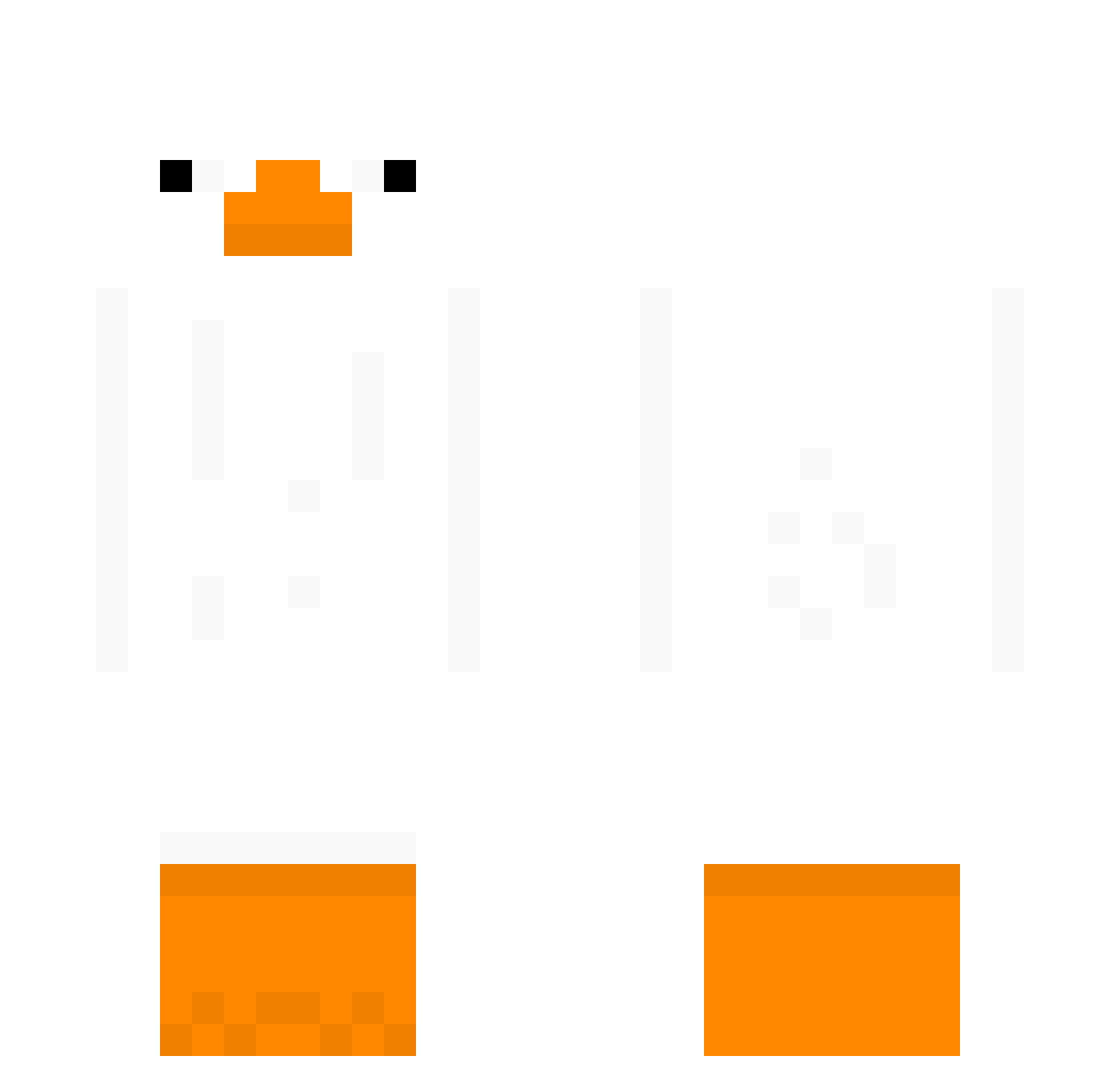 YooMang Minecraft skin, front and back view