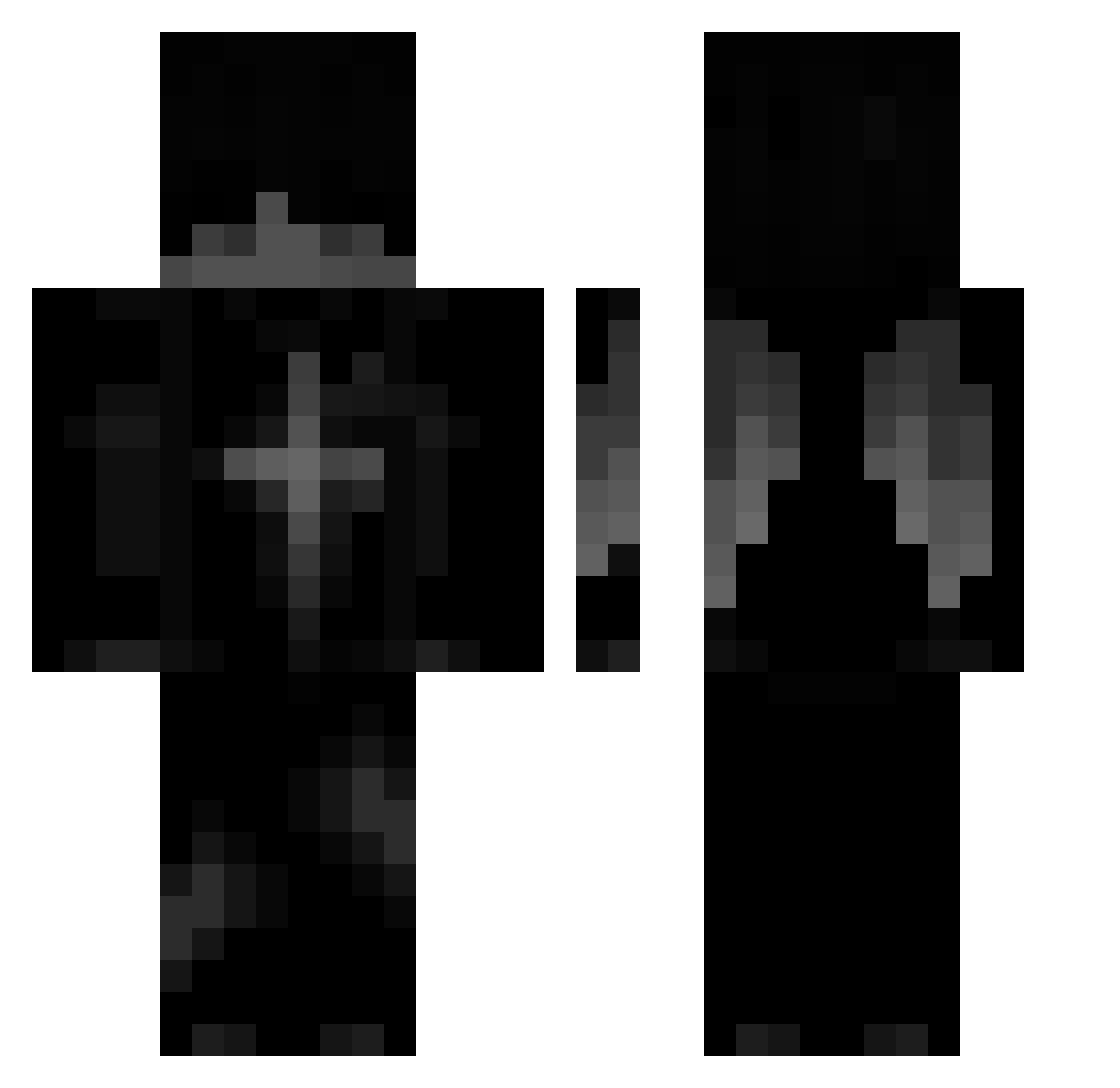 Gobeuu Minecraft skin, front and back view