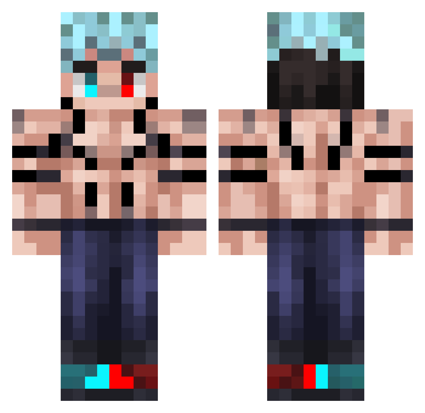 DariusIII Minecraft skin, front and back view