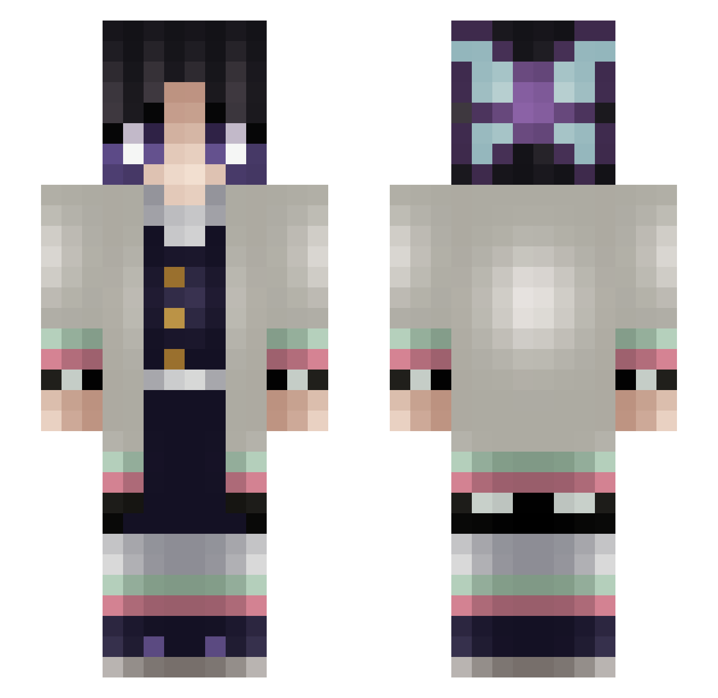 SzymonTKEA Minecraft skin, front and back view