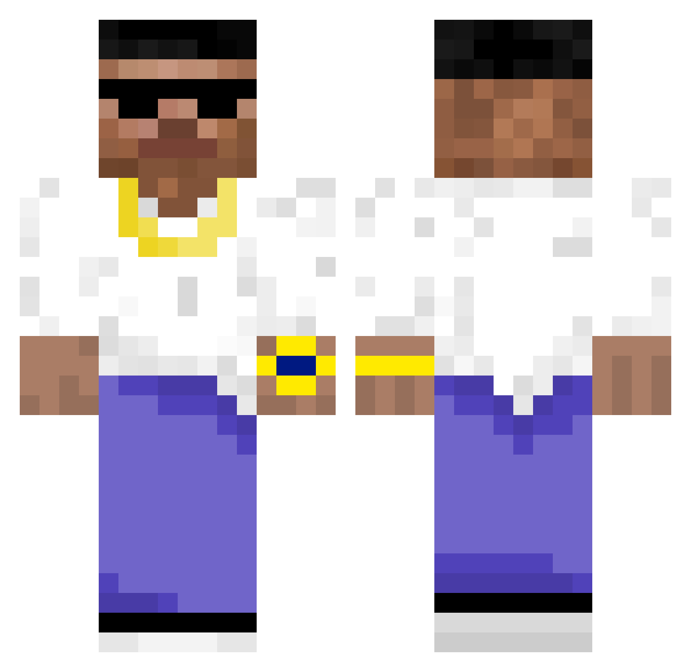 SteP_mister Minecraft skin, front and back view
