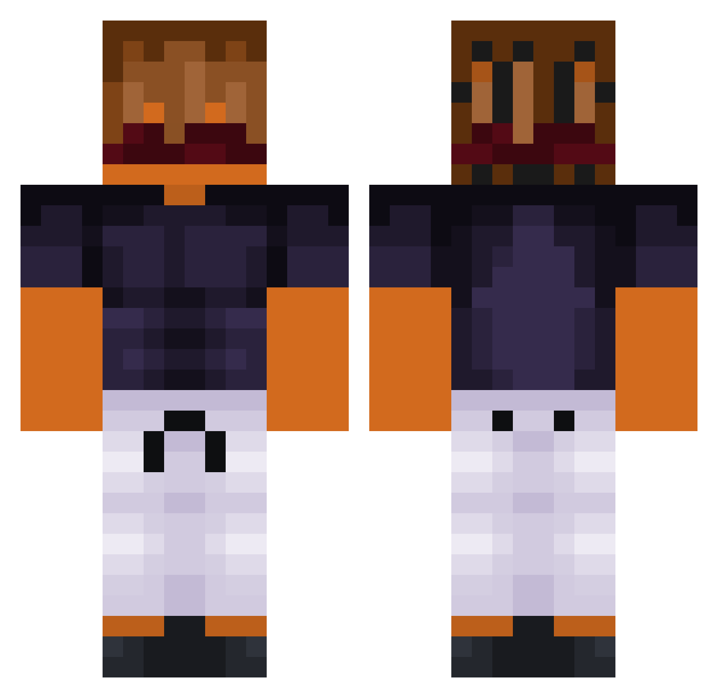 _justmace_ Minecraft skin, front and back view