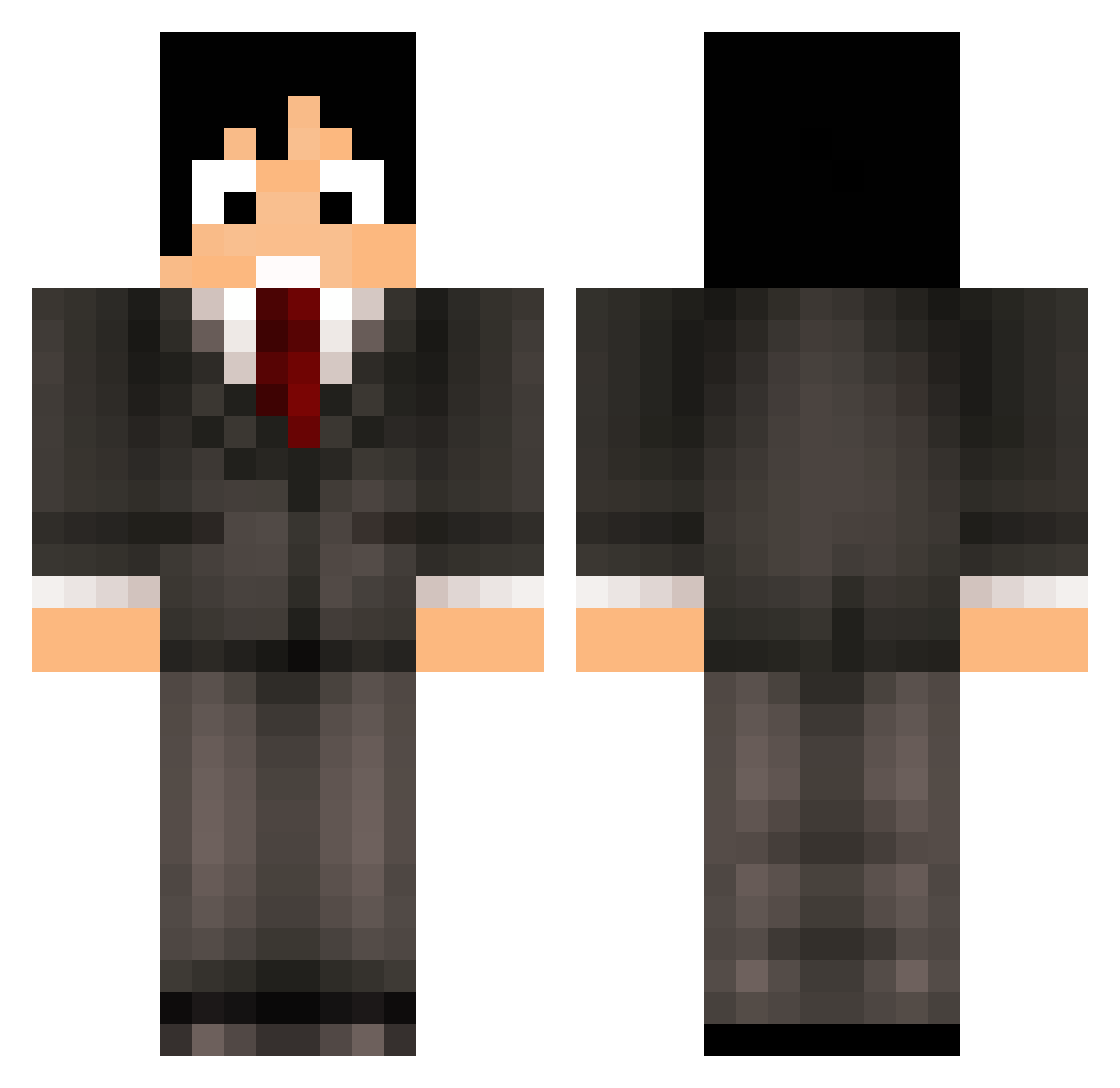 Tygrys321 Minecraft skin, front and back view