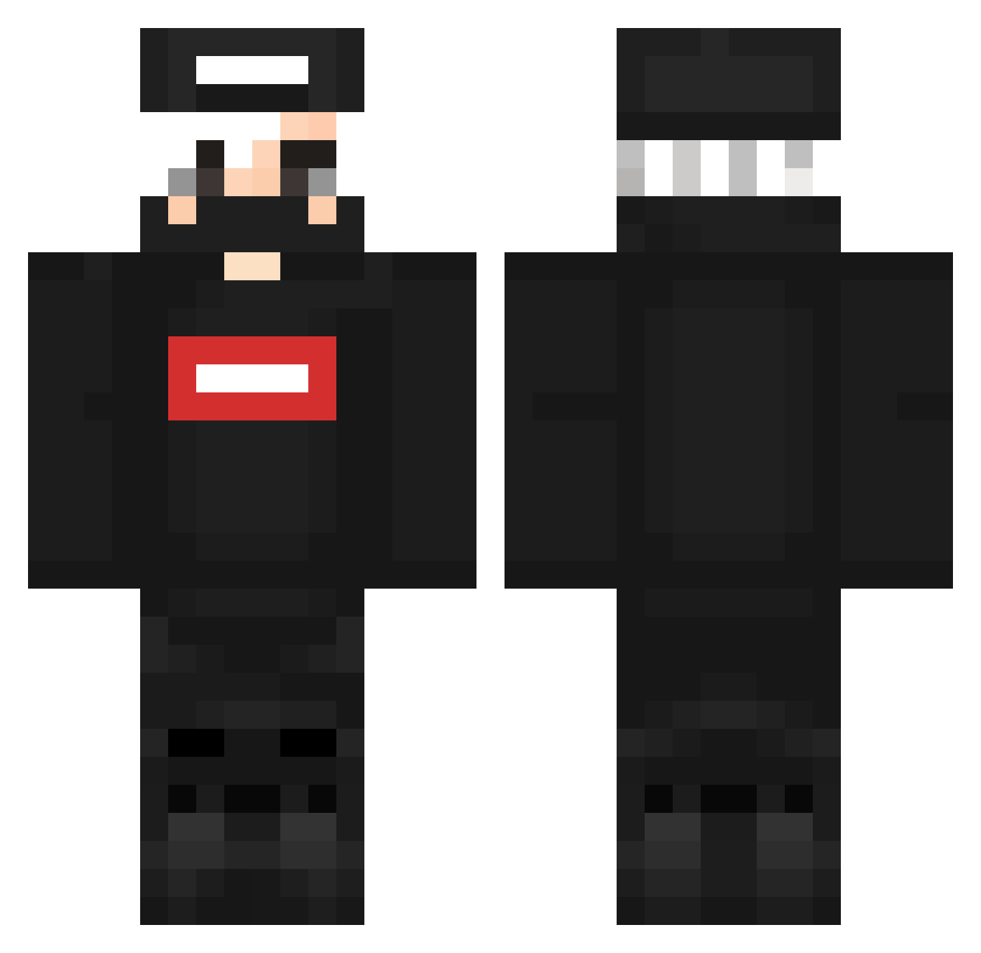 Slayer_Karma Minecraft skin, front and back view