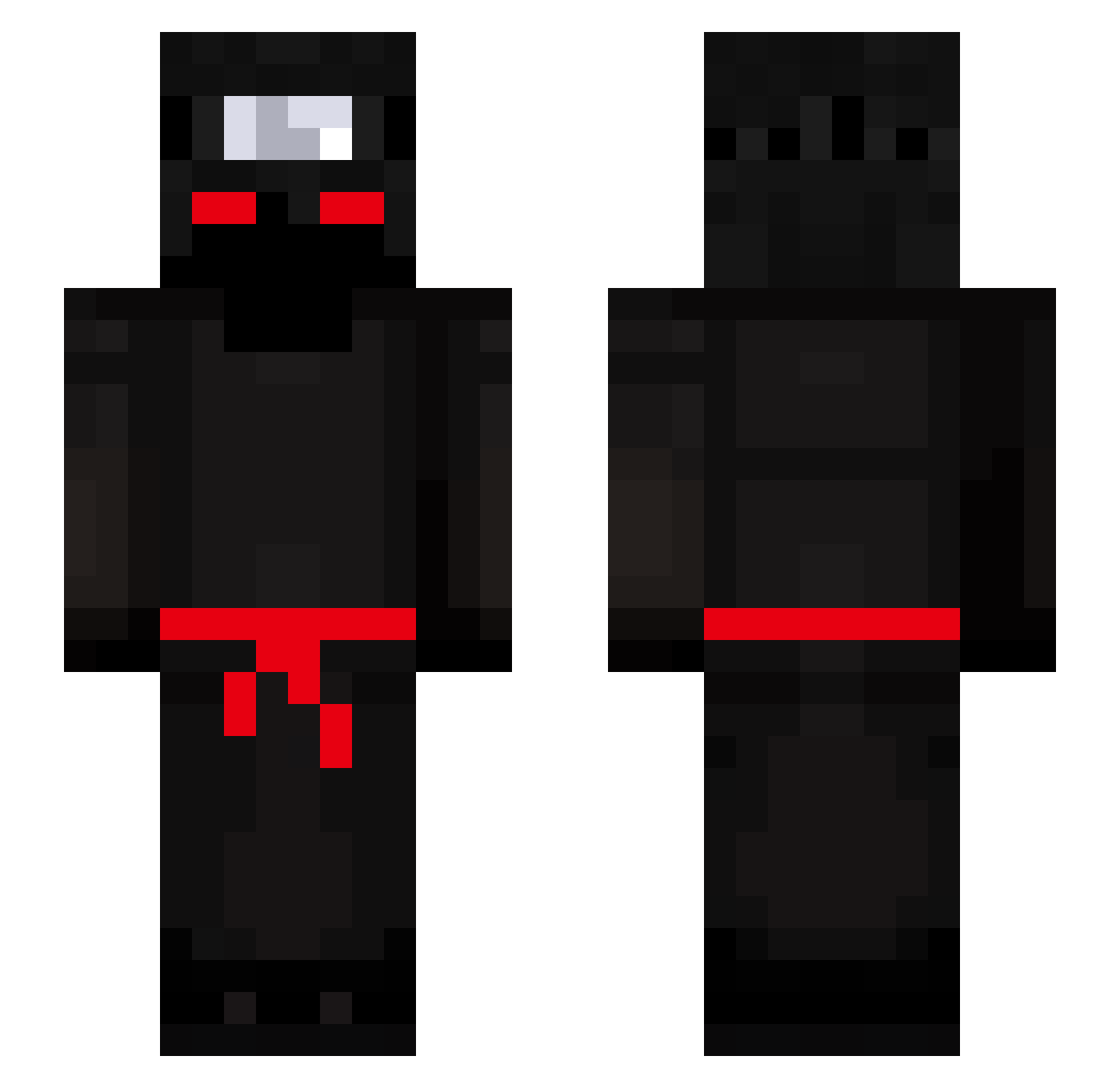 Halbelunge Minecraft skin, front and back view