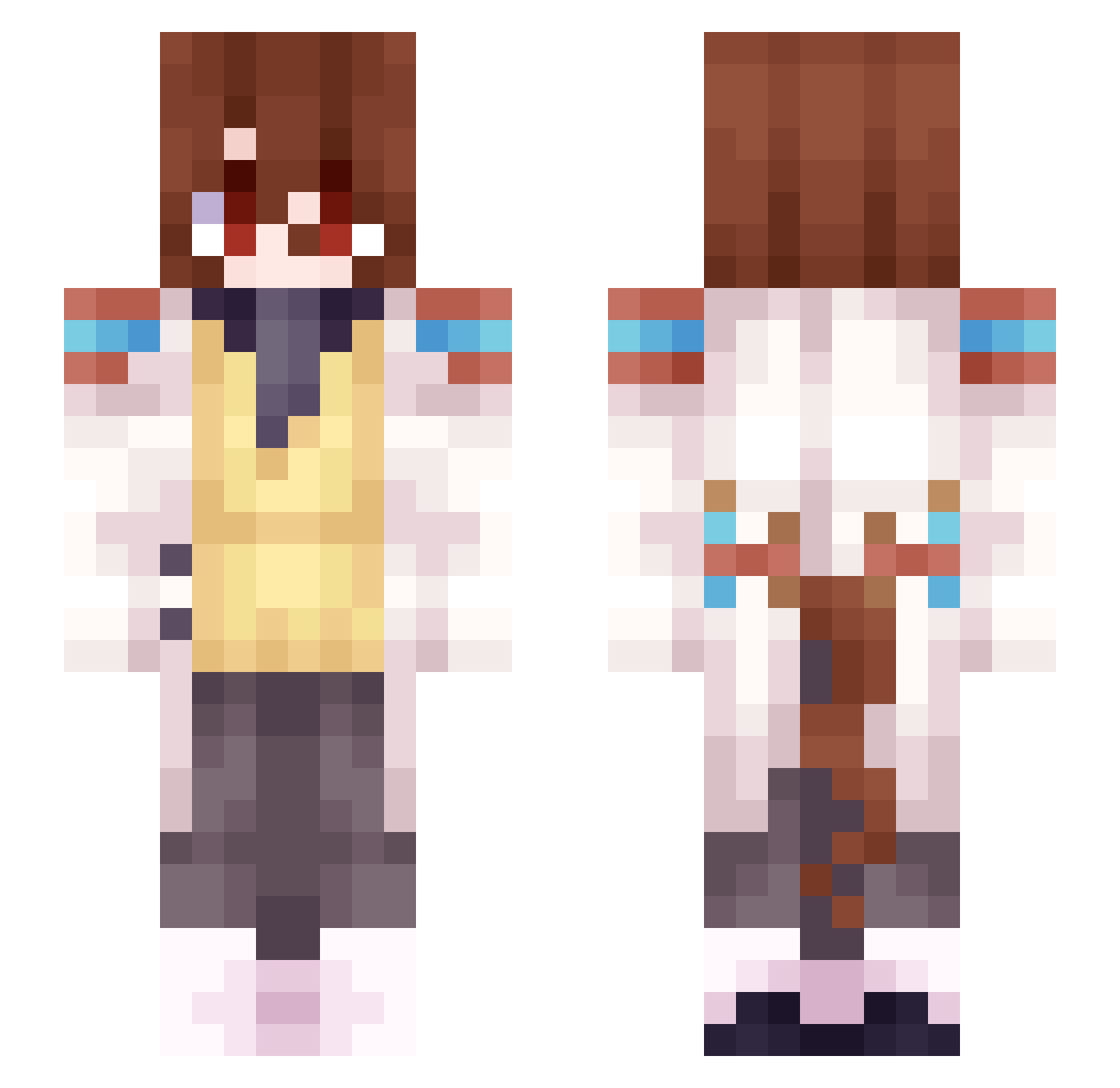 Souryui Minecraft skin, front and back view