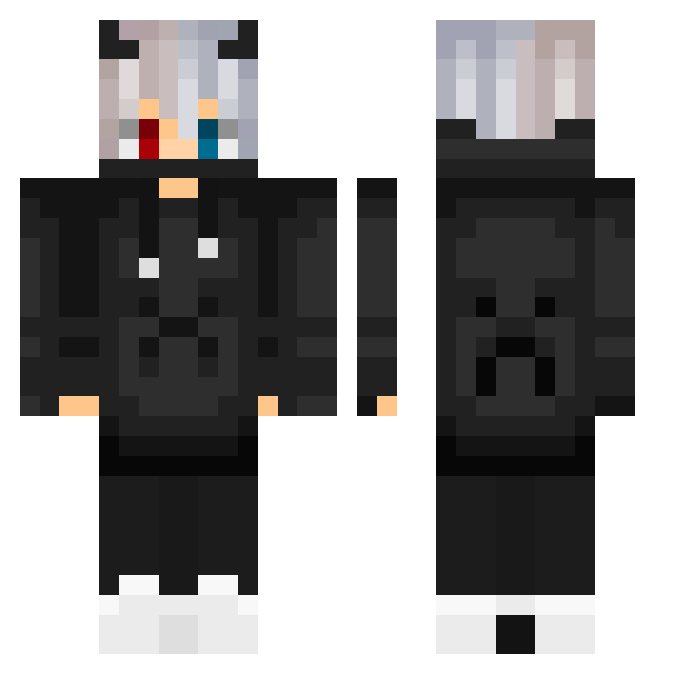 Yoitslife Minecraft skin, front and back view