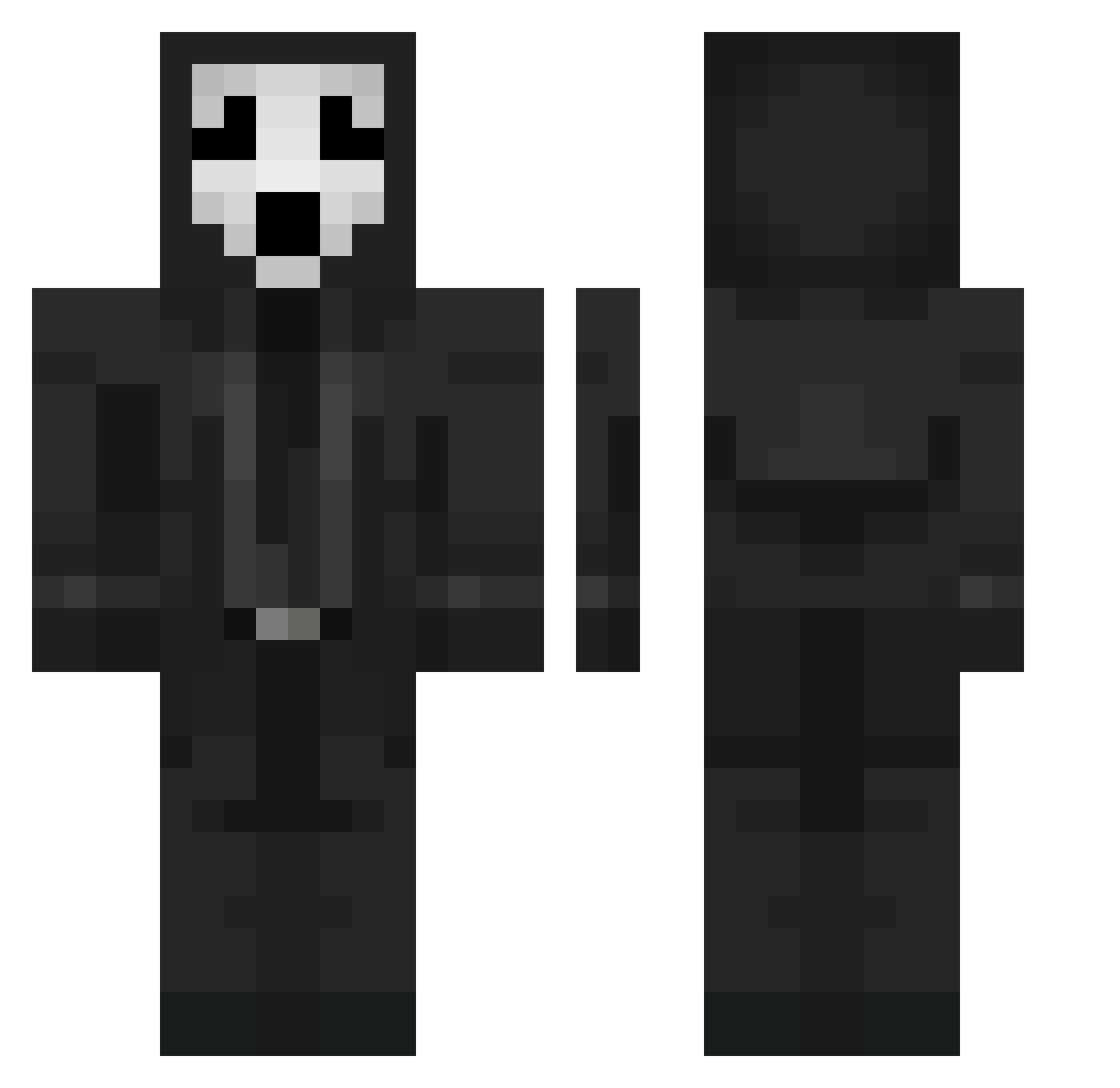 minicatalex Minecraft skin, front and back view