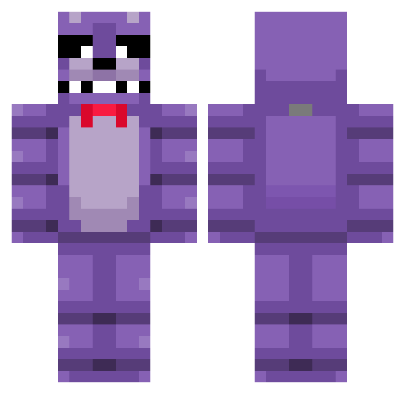 LivingDog234 Minecraft skin, front and back view