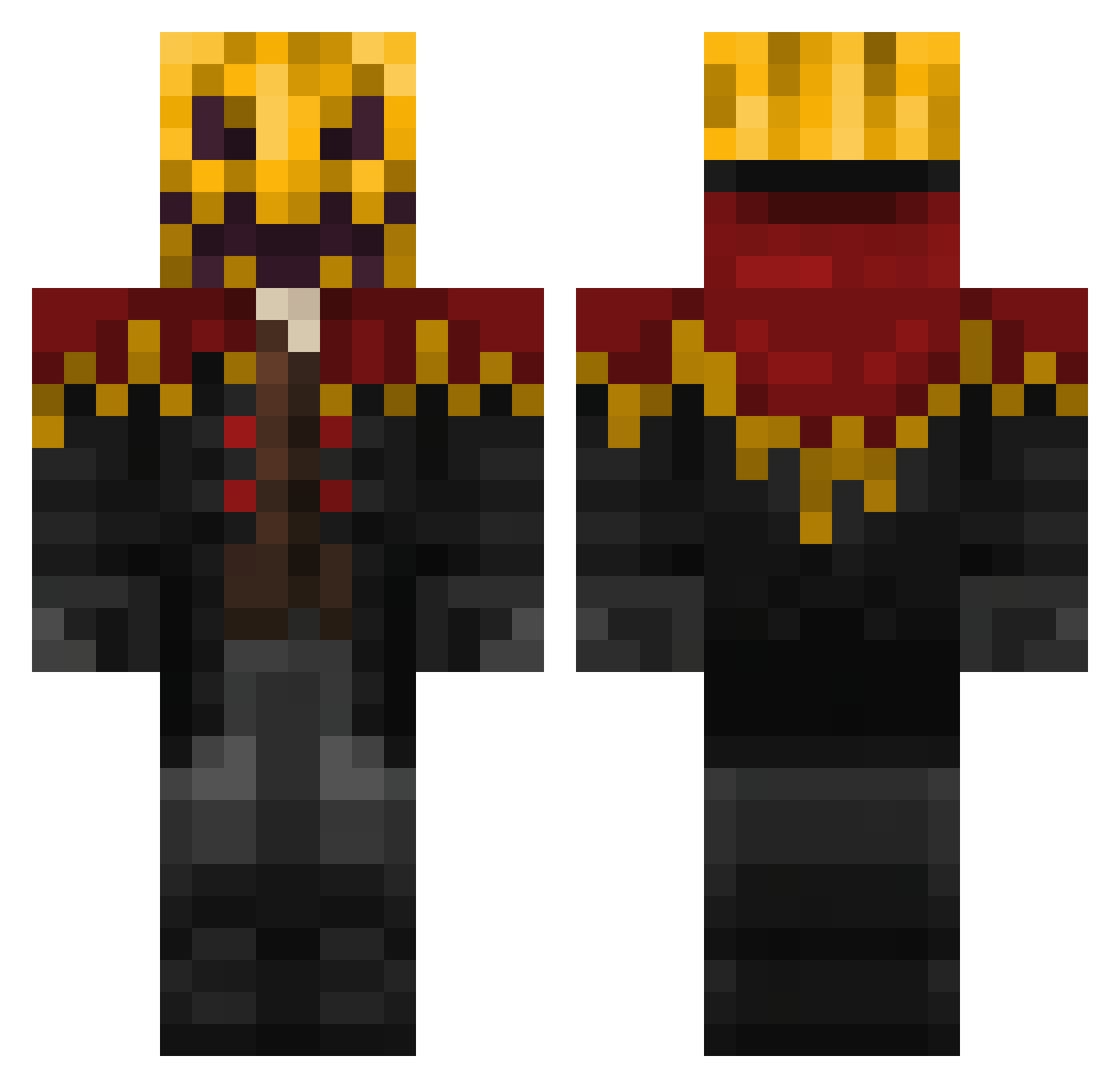 TinPotOfWisdom Minecraft skin, front and back view