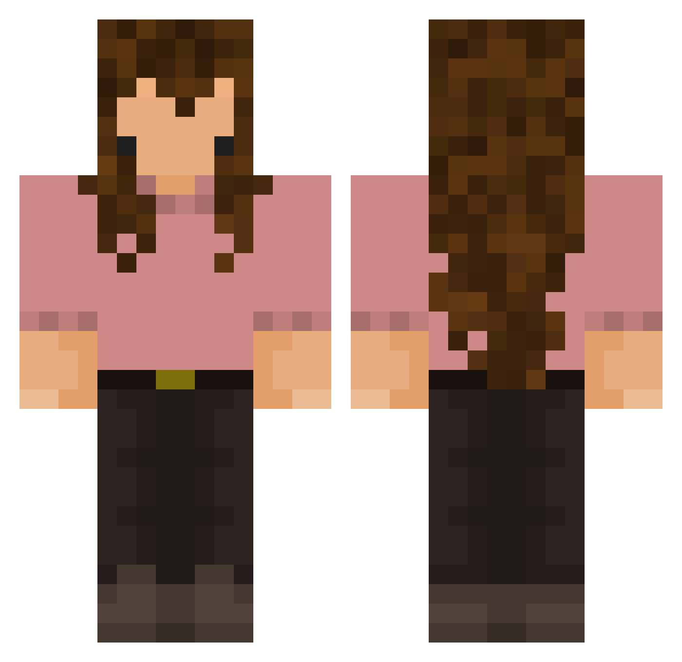 SweetCitrus25 Minecraft skin, front and back view