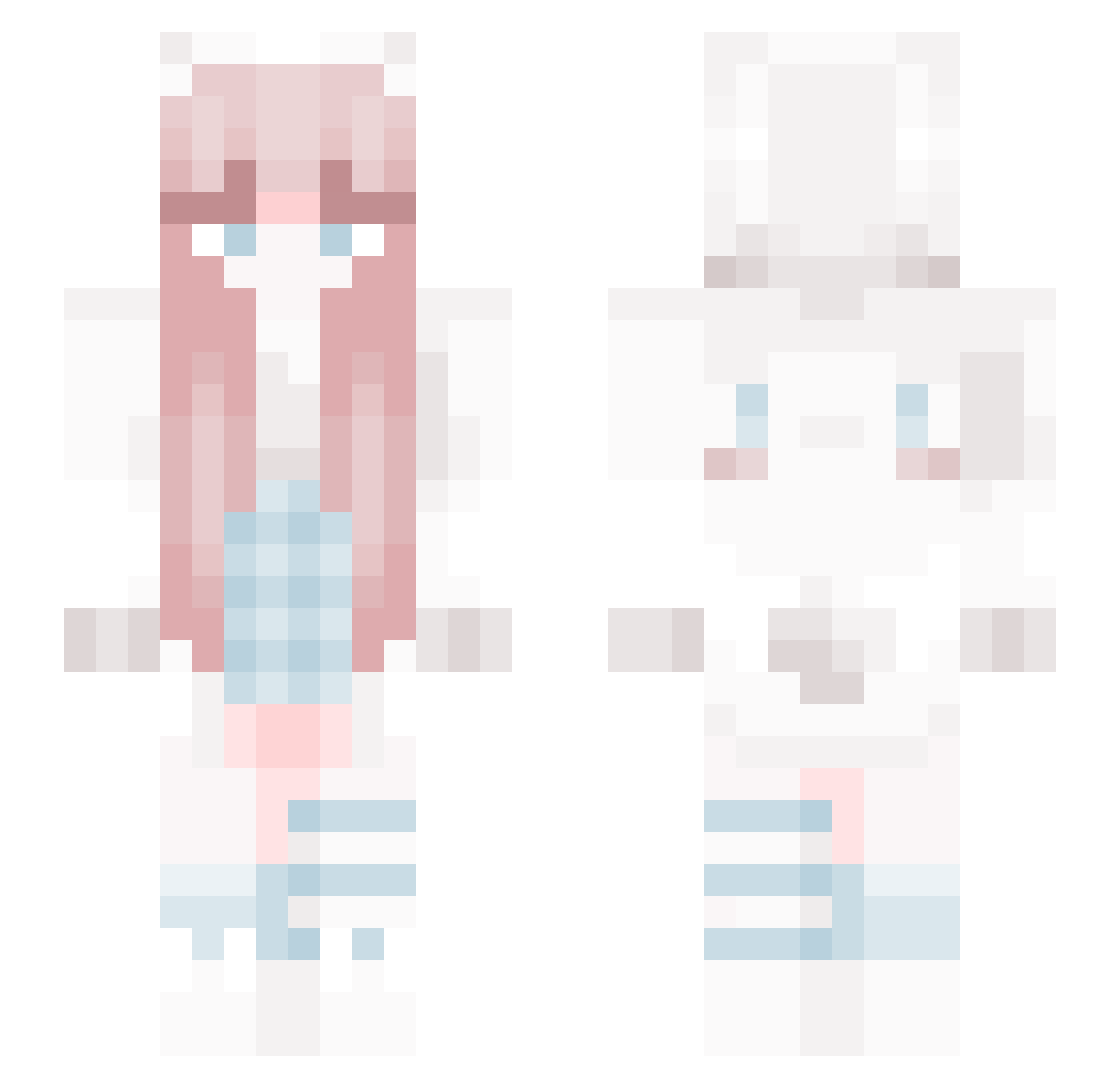 YAalbi Minecraft skin, front and back view