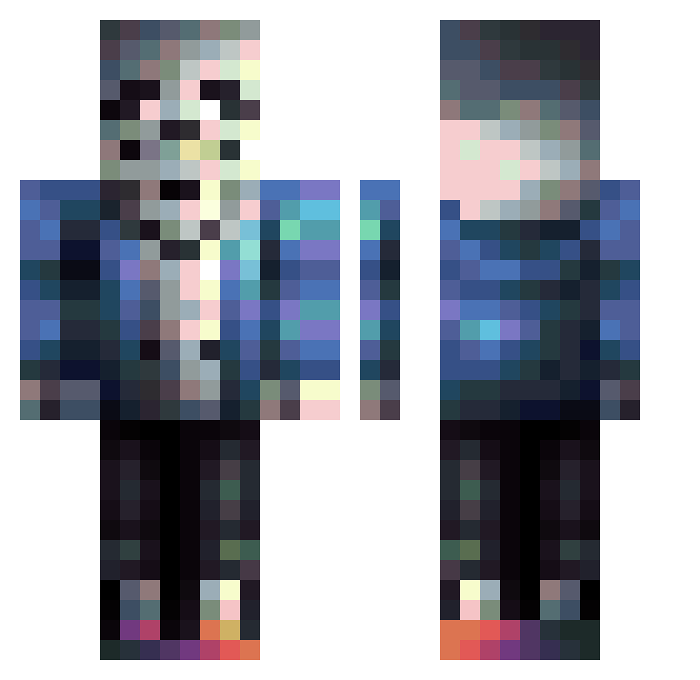 Ignatowskiv2 Minecraft skin, front and back view