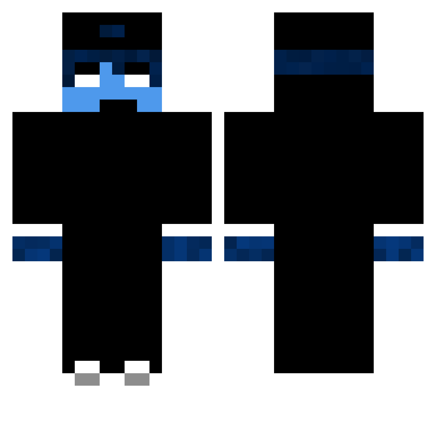 Nezzyk Minecraft skin, front and back view