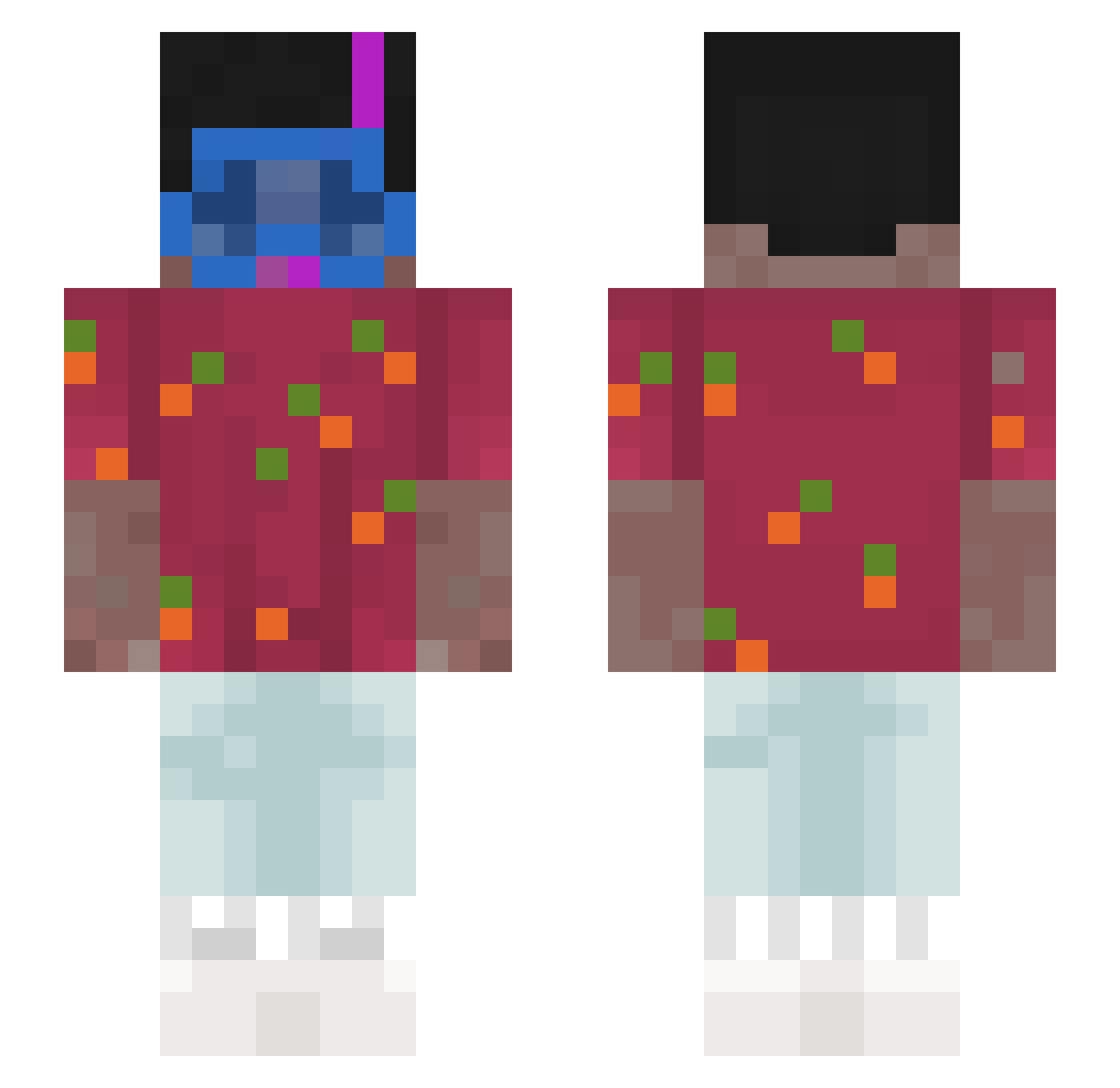 Pro_Luk Minecraft skin, front and back view