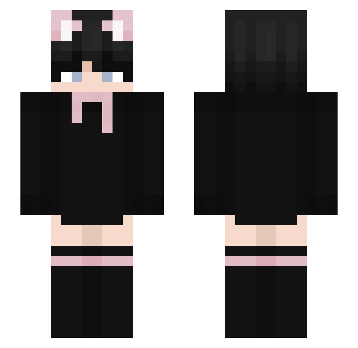 TlustyXLarp Minecraft skin, front and back view