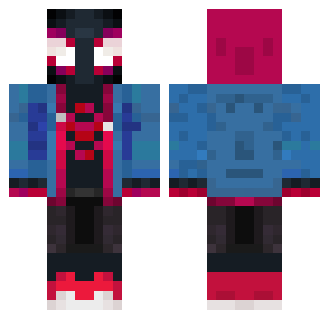 GMminecraft14 Minecraft skin, front and back view