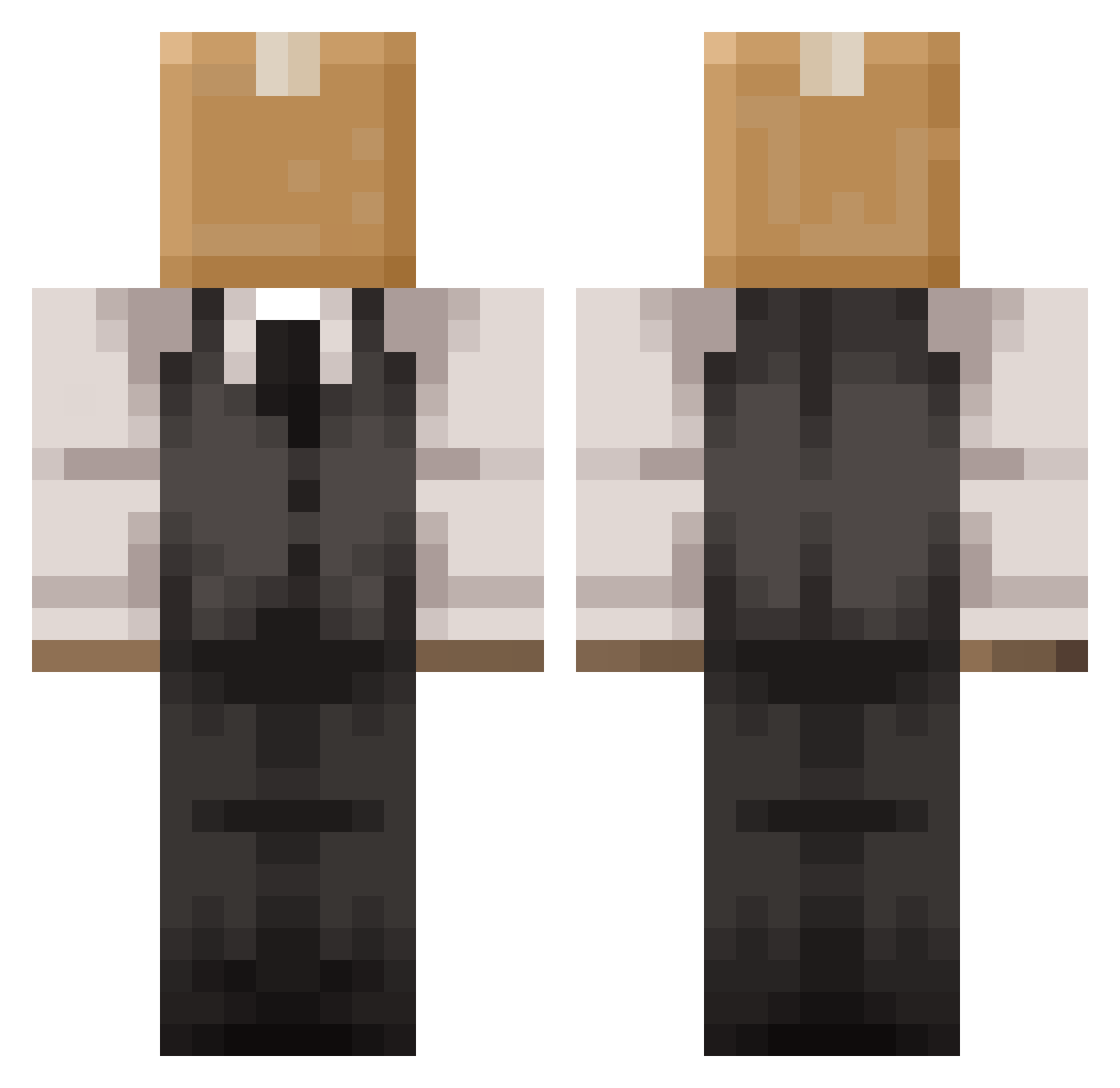 JFK_1981 Minecraft skin, front and back view
