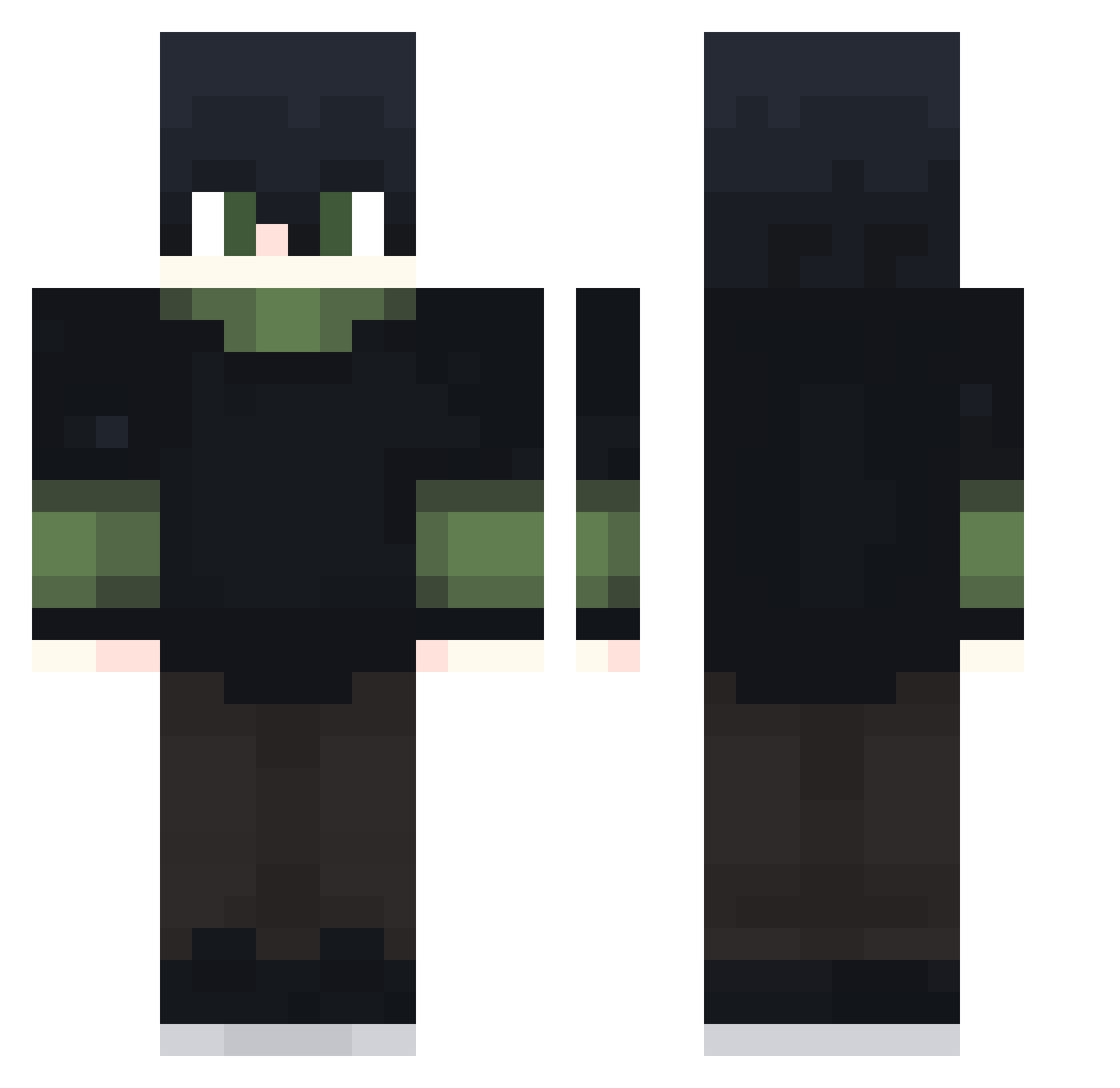 Rabbitlin17 Minecraft skin, front and back view