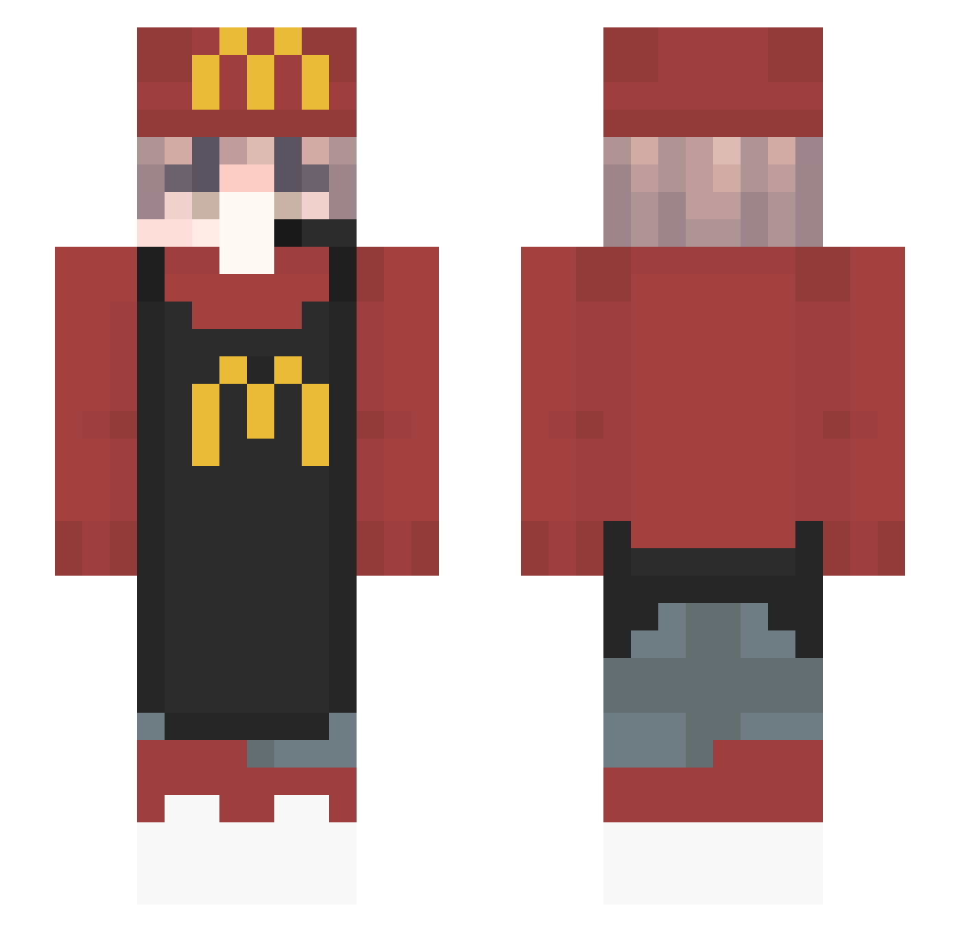 Soup_XD Minecraft skin, front and back view