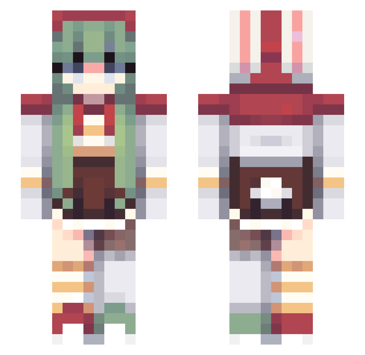 WhyIsMomCrying Minecraft skin, front and back view