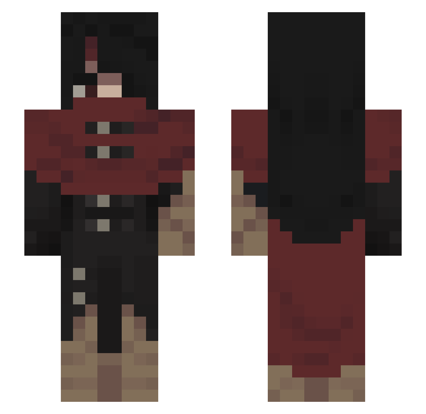 ZAZANN Minecraft skin, front and back view