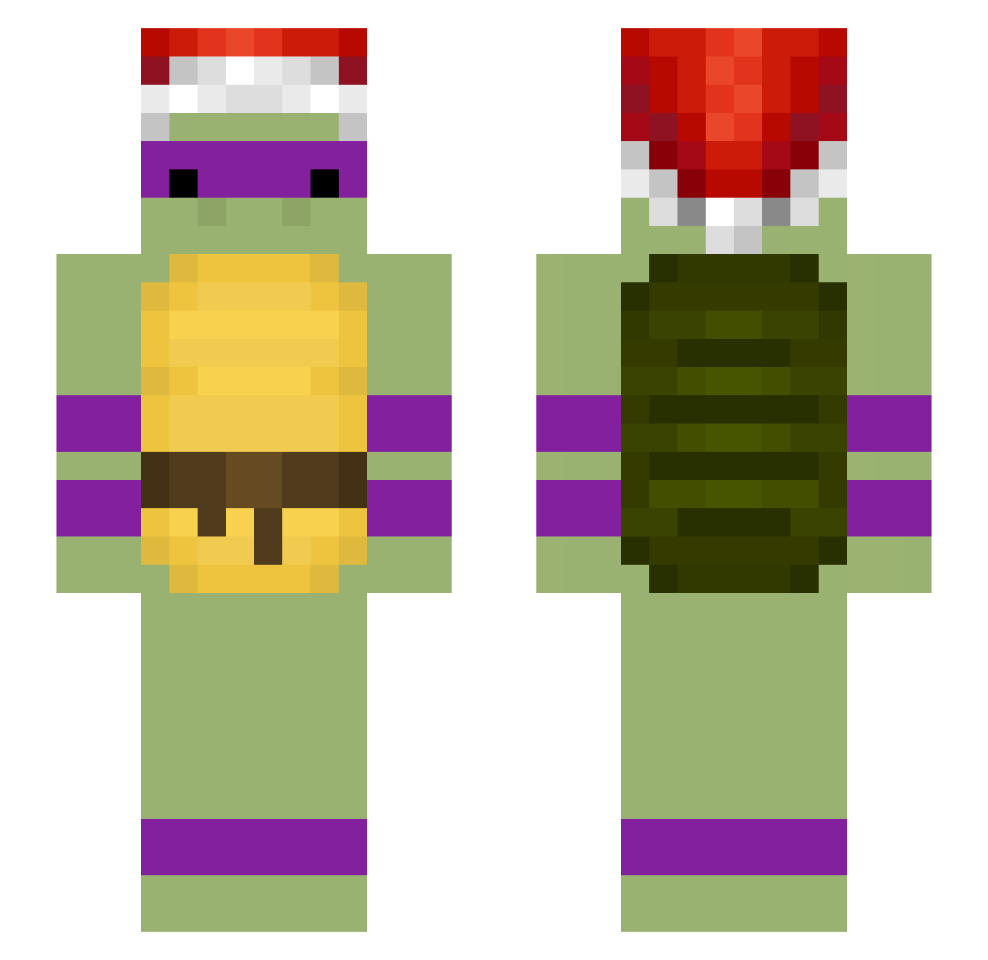 Xexifyy Minecraft skin, front and back view