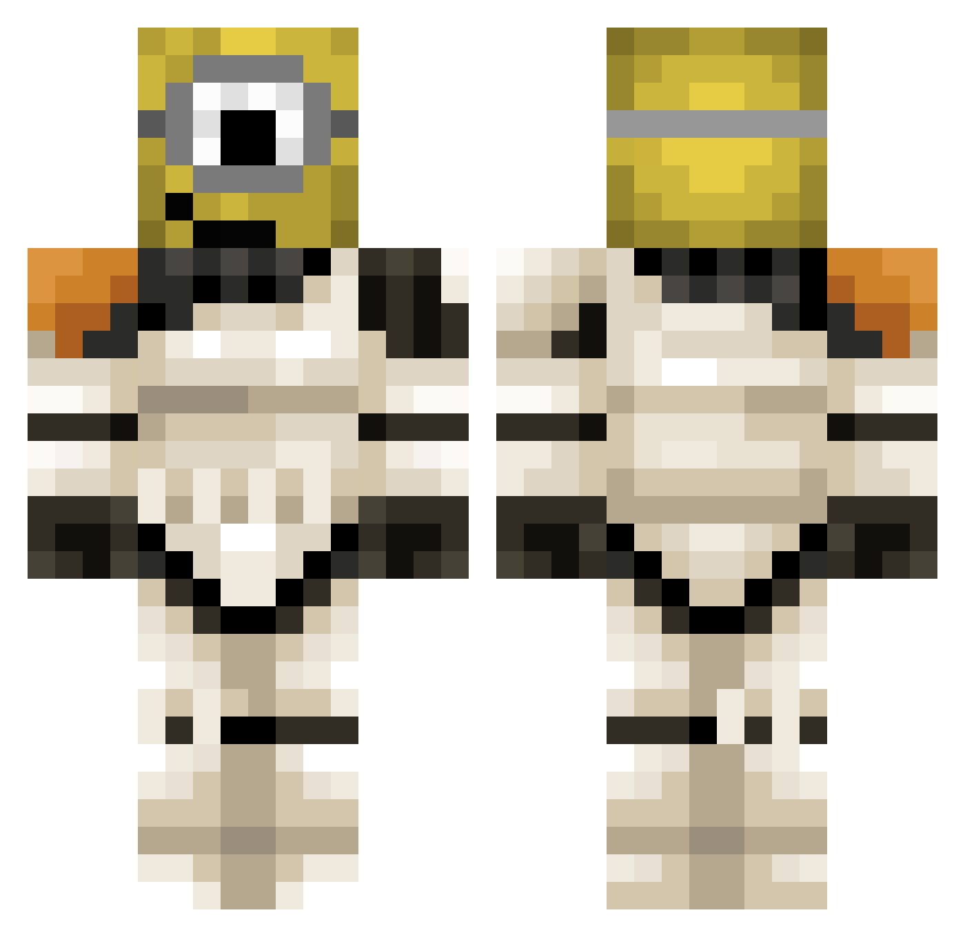 havocstomp Minecraft skin, front and back view