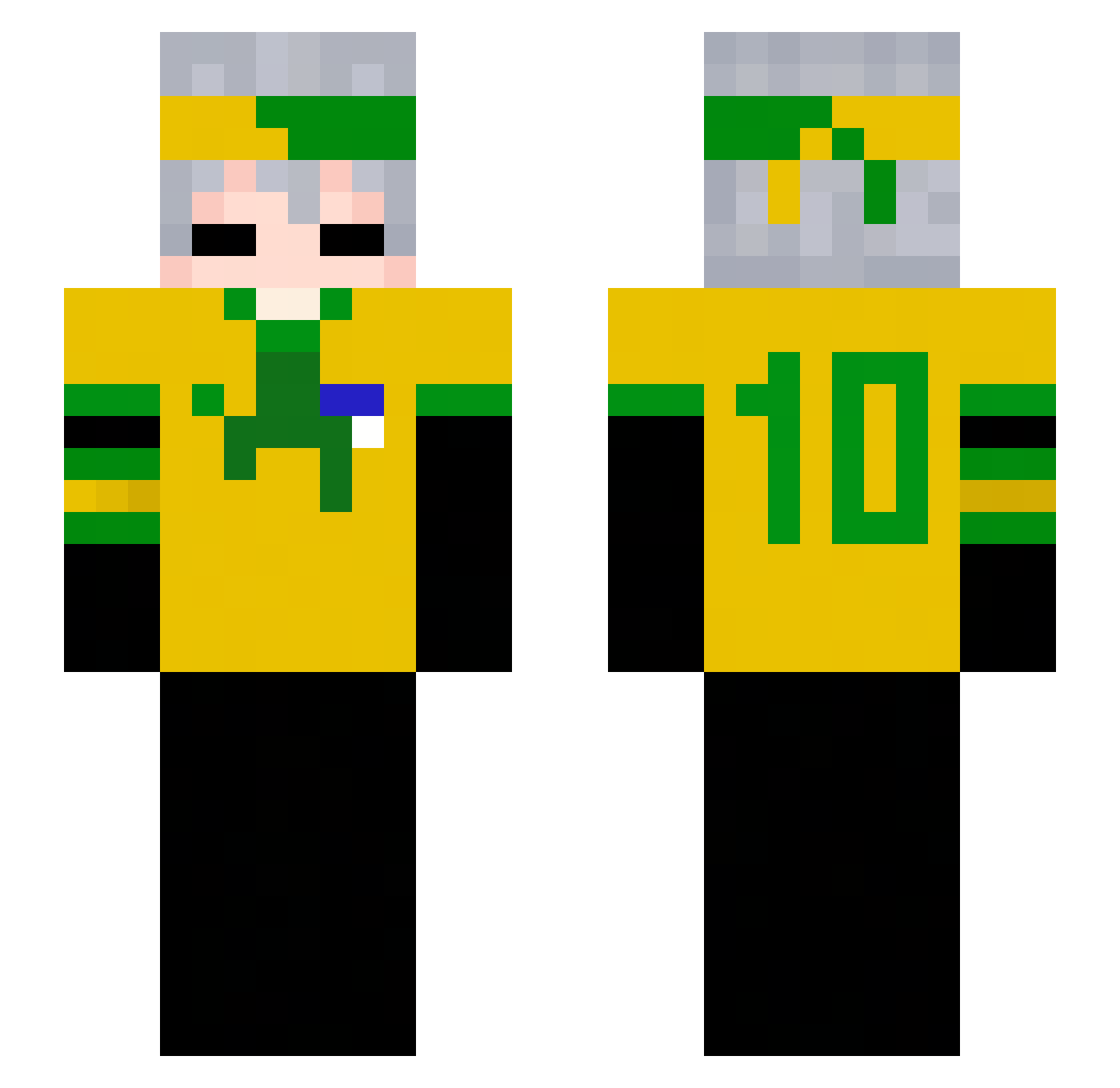 sinpBr_ Minecraft skin, front and back view