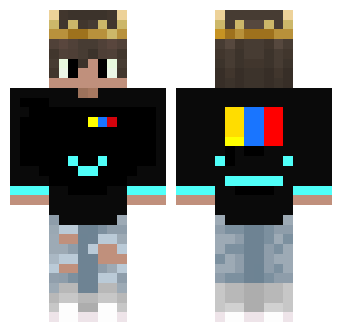 tomasyt30007 Minecraft skin, front and back view