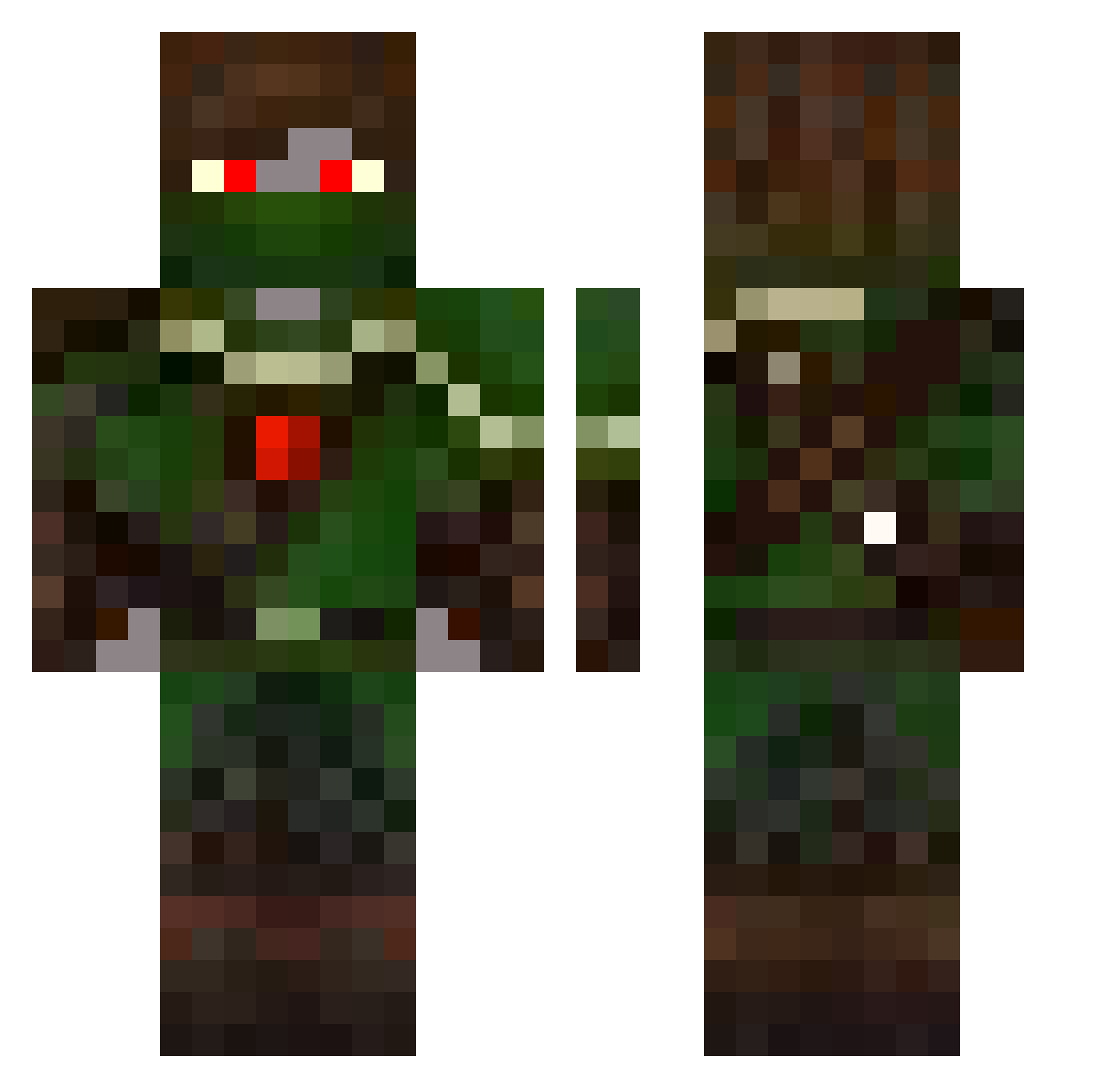 solar_on Minecraft skin, front and back view