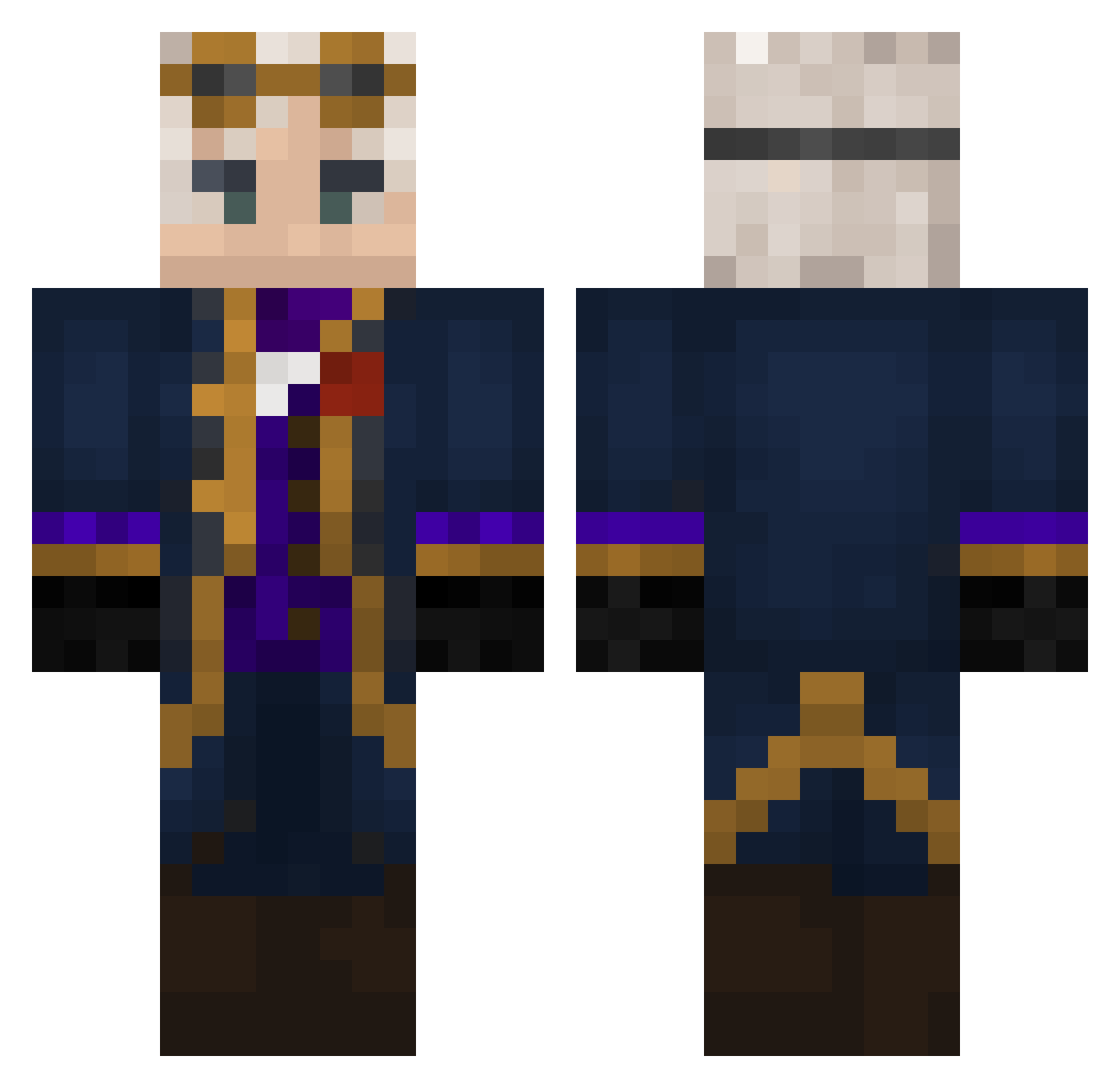 TheodoraMoon Minecraft skin, front and back view
