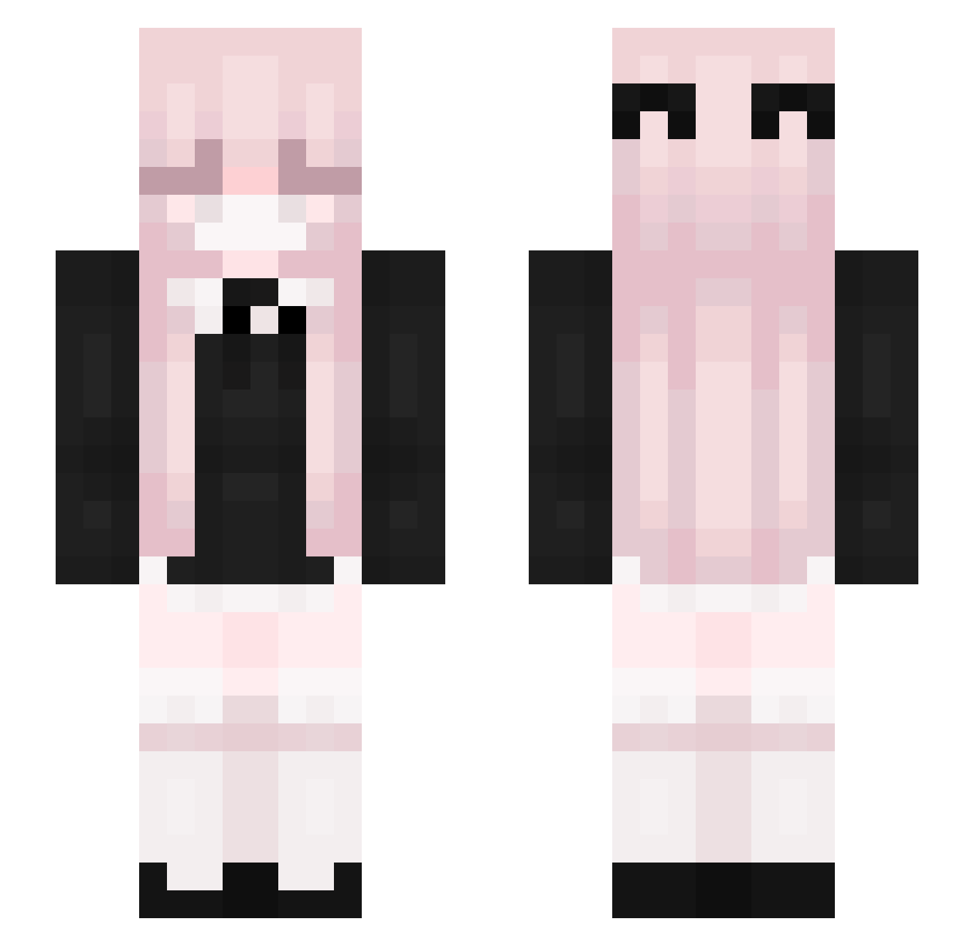 zzclaire Minecraft skin, front and back view