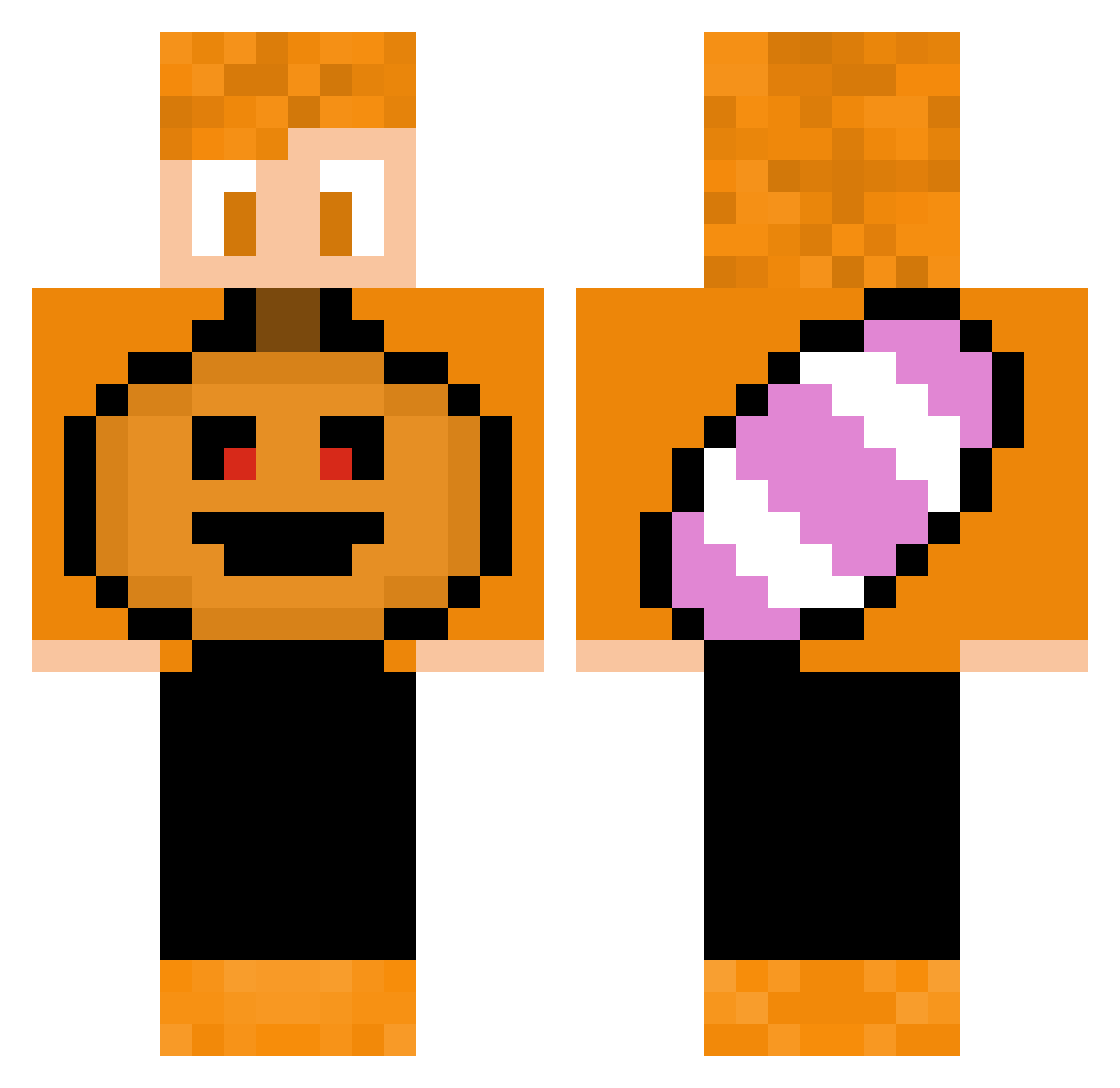PeepsBPlayin Minecraft skin, front and back view