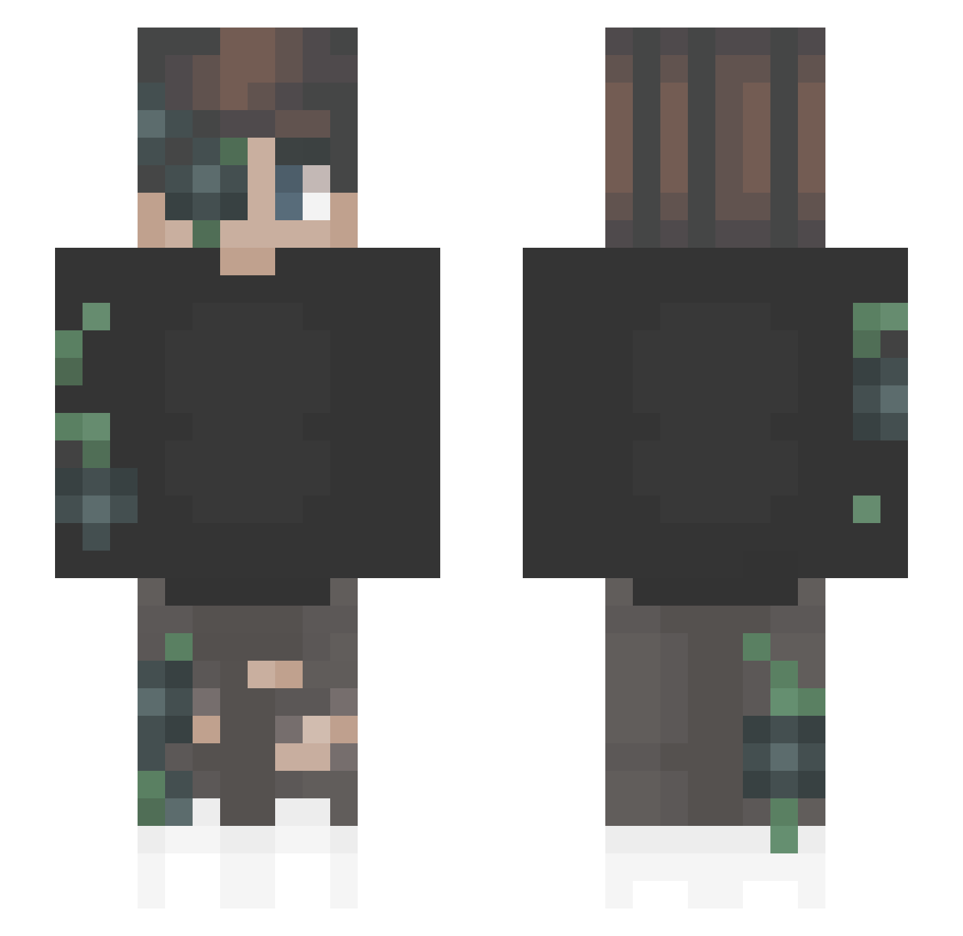 JordanMaldova Minecraft skin, front and back view