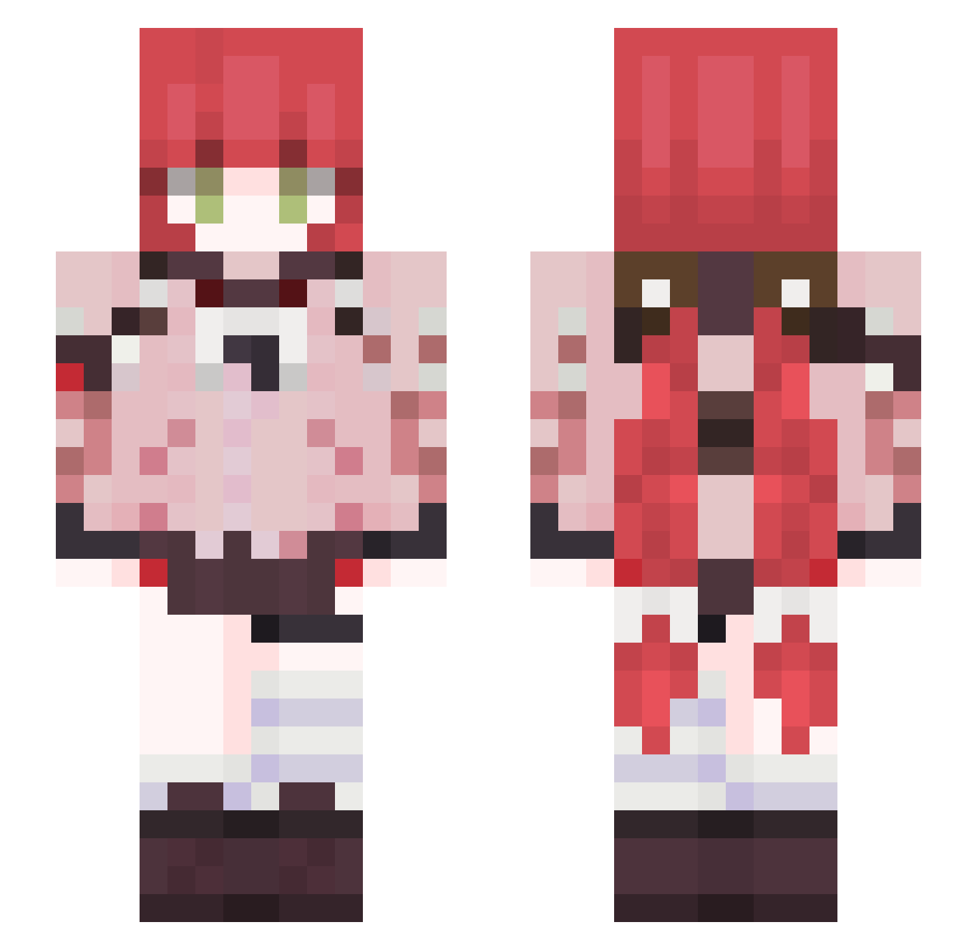 wzh0705 Minecraft skin, front and back view