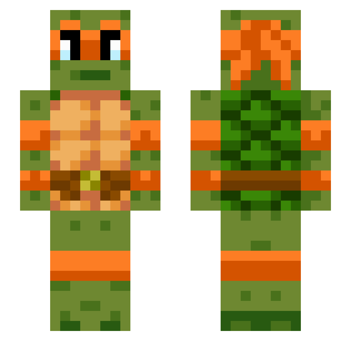 MaikisYT Minecraft skin, front and back view