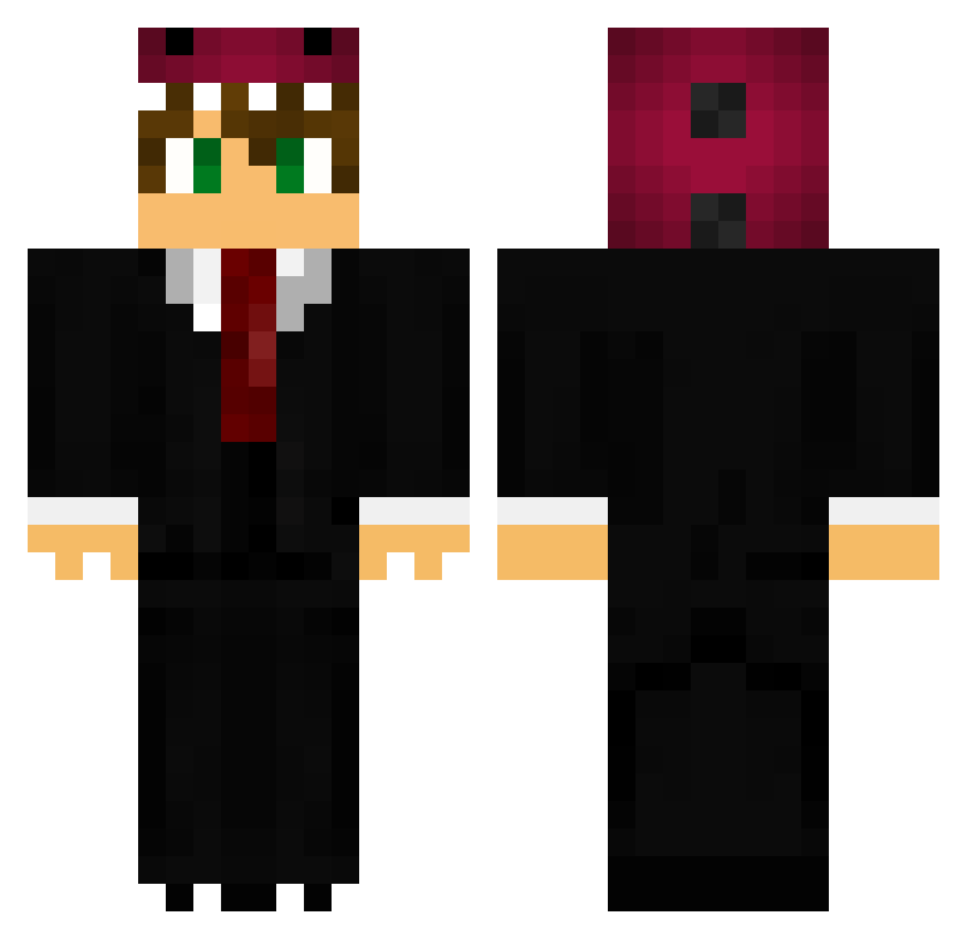NinjaJahir Minecraft skin, front and back view