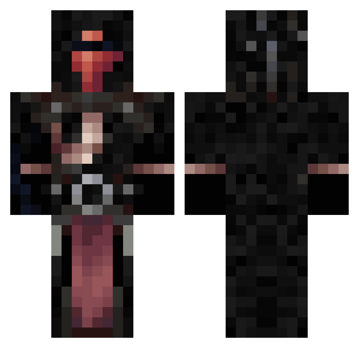 Tjorvqn Minecraft skin, front and back view