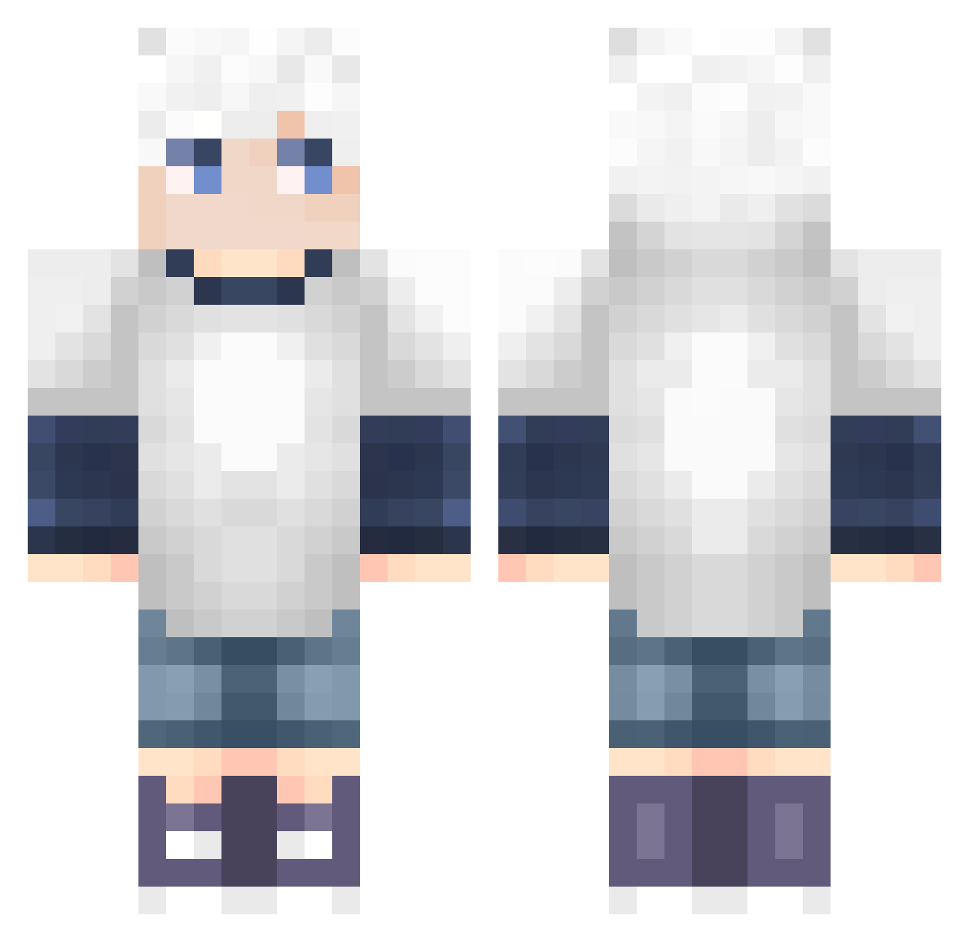 Spectey Minecraft skin, front and back view
