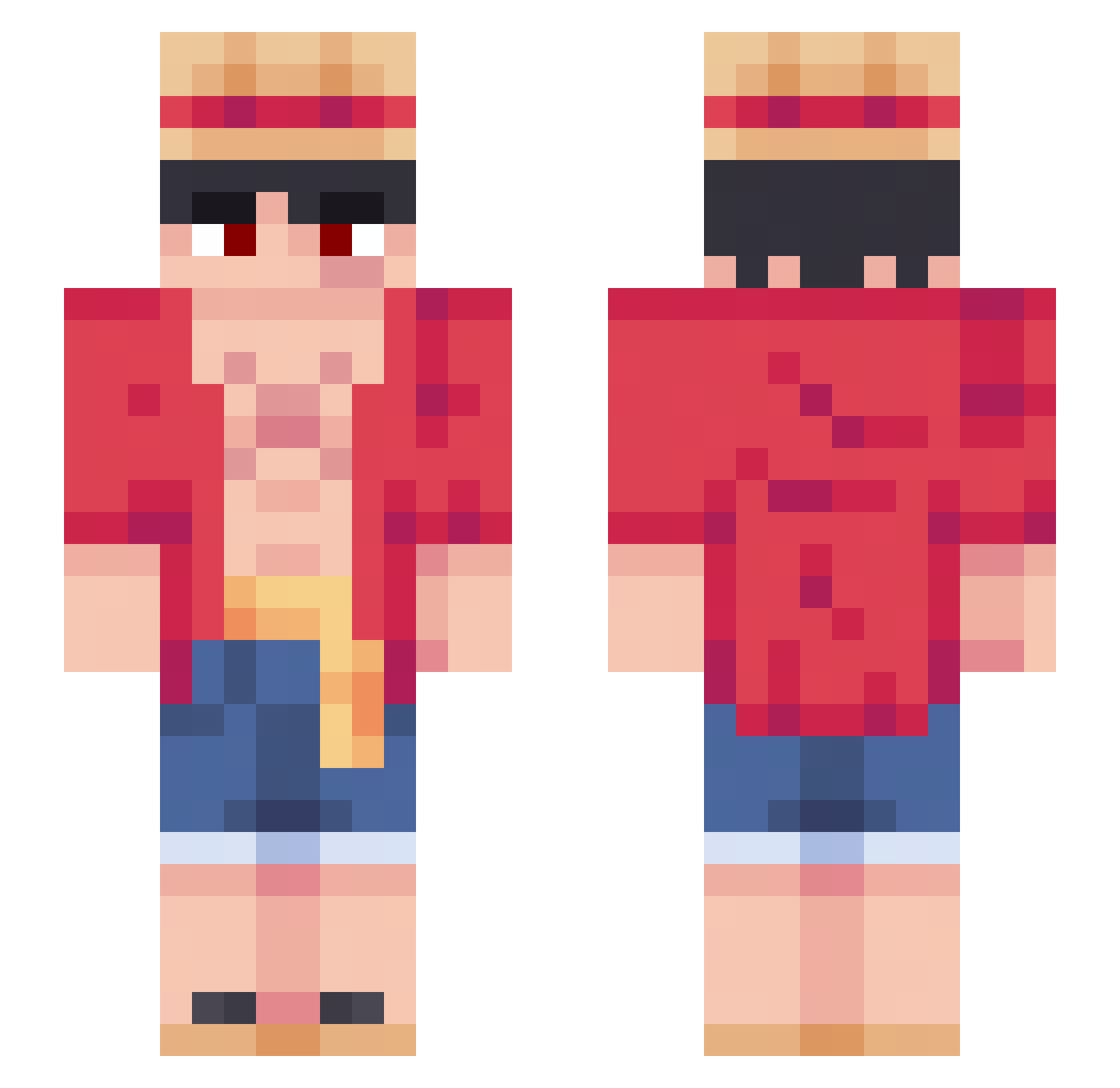 Adriyano Minecraft skin, front and back view