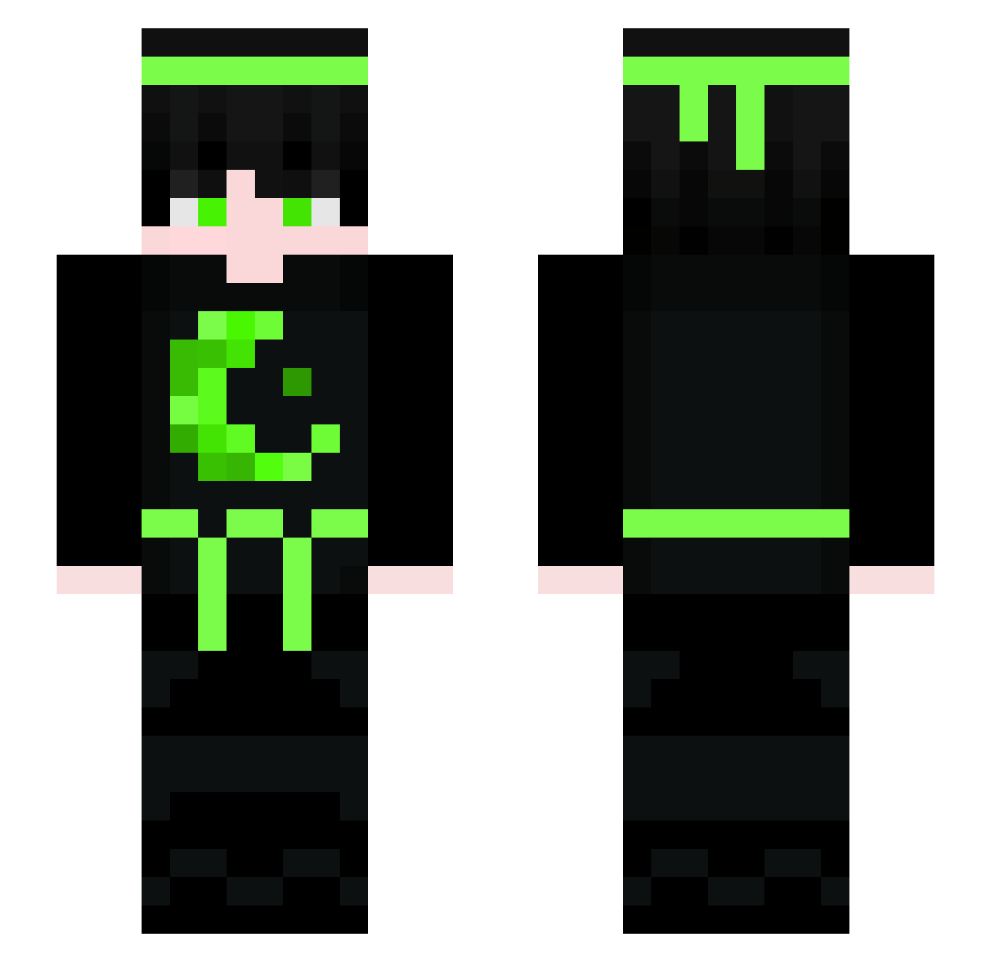 toxic_king_mc Minecraft skin, front and back view