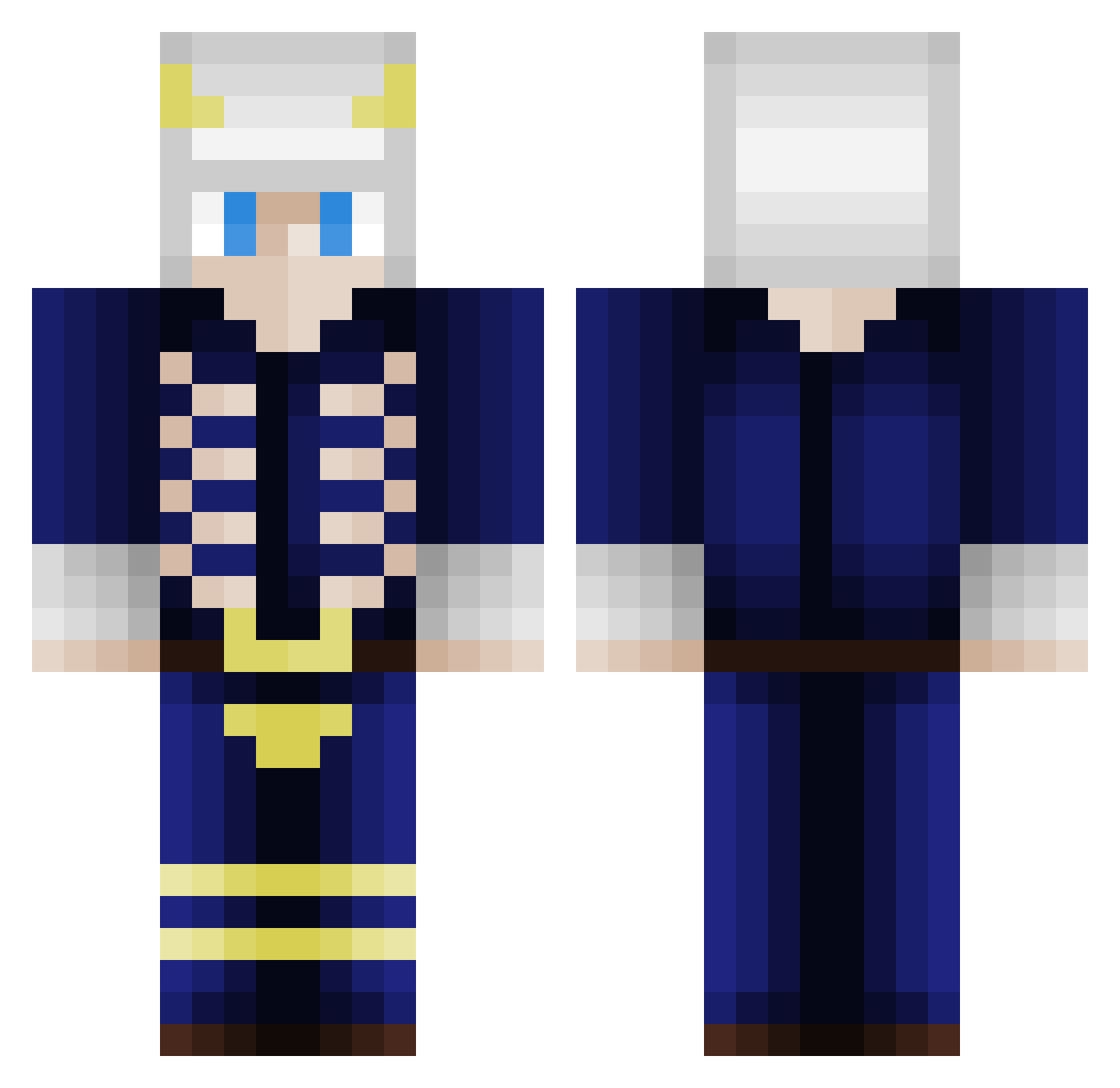 WeatherReport_DB Minecraft skin, front and back view