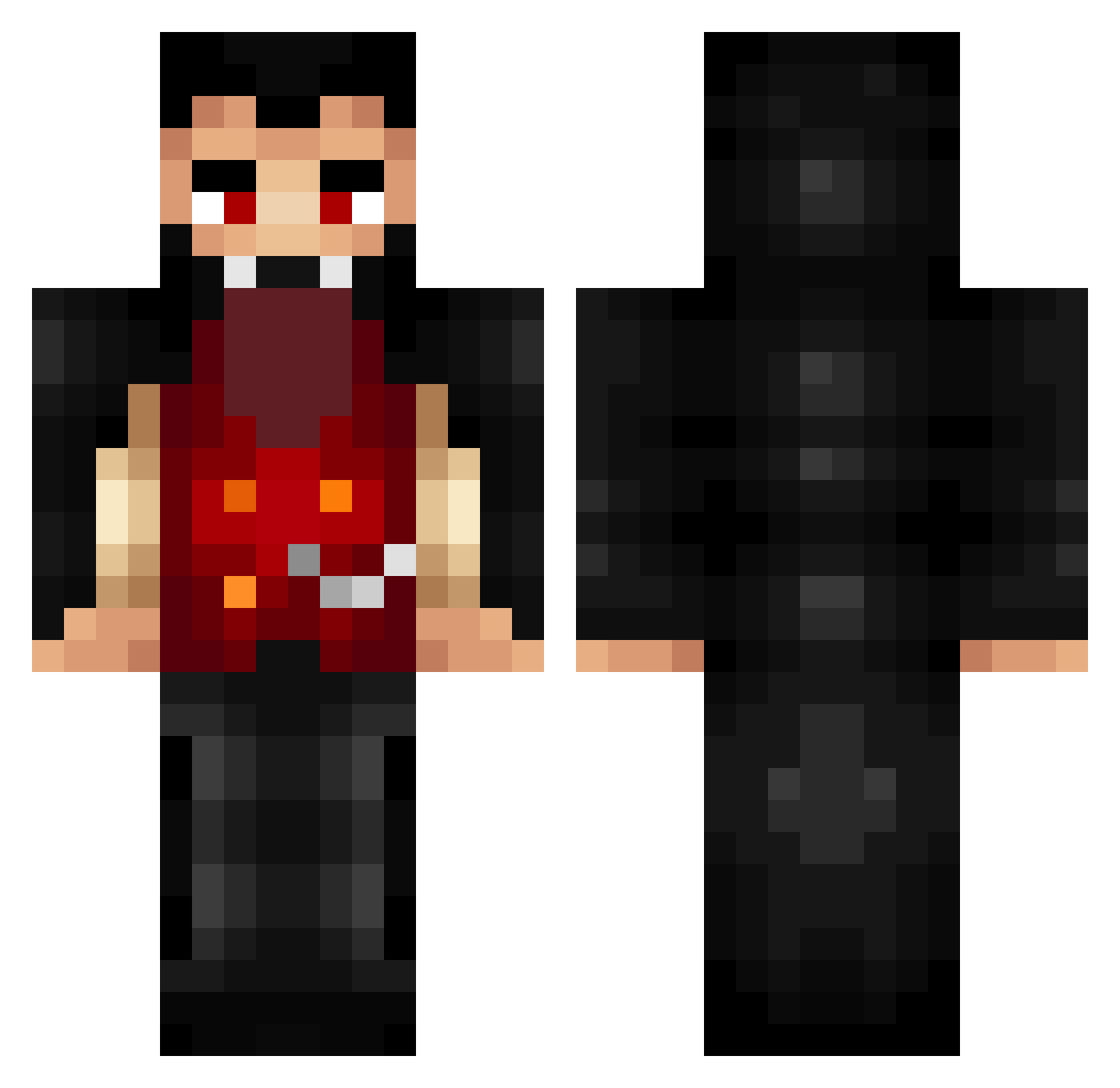 Skilax Minecraft skin, front and back view