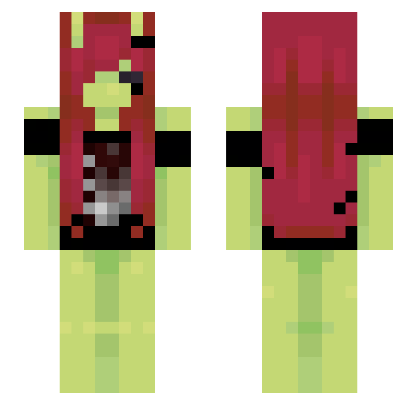 nqh0pe Minecraft skin, front and back view